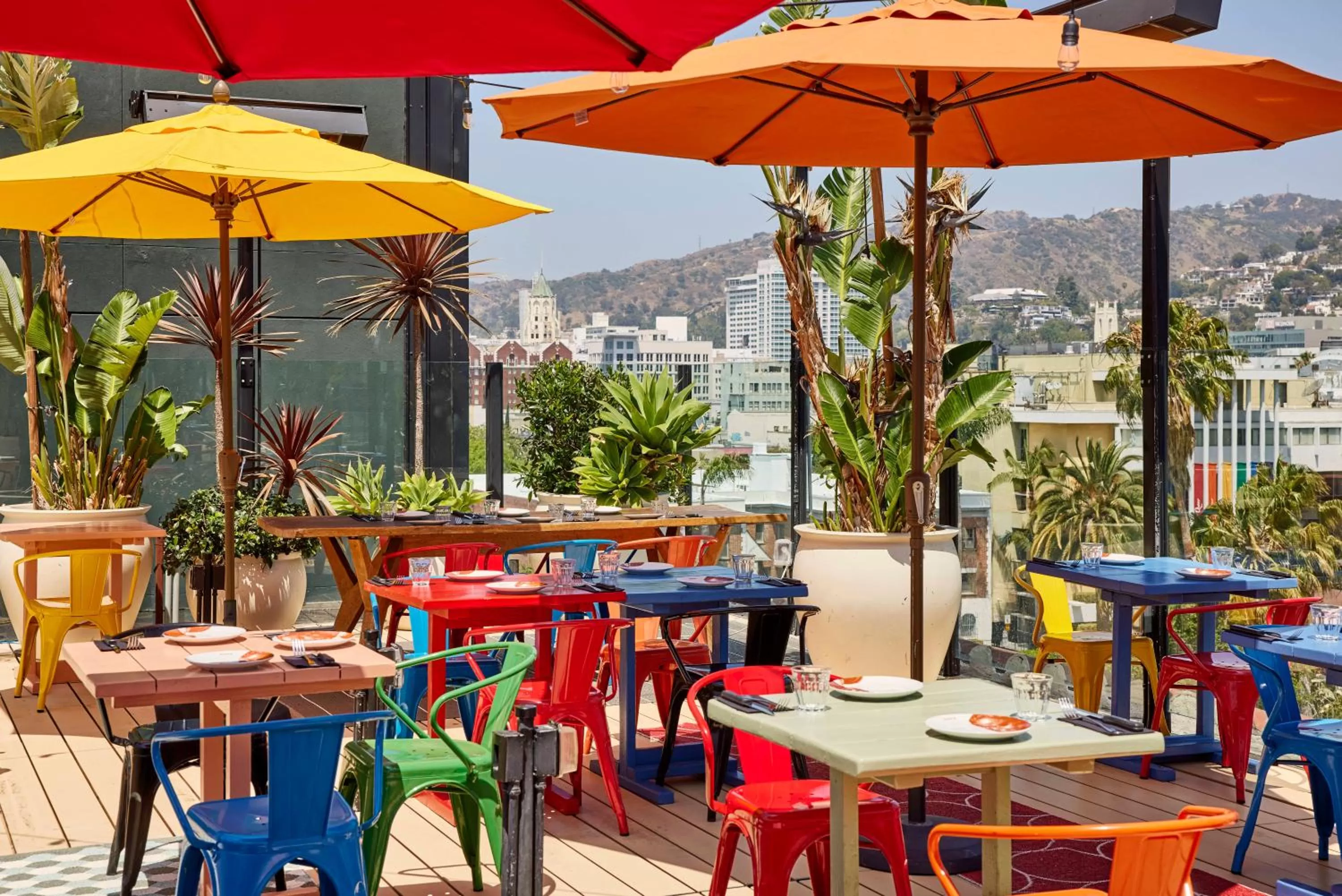 Patio in Mama Shelter Los Angeles