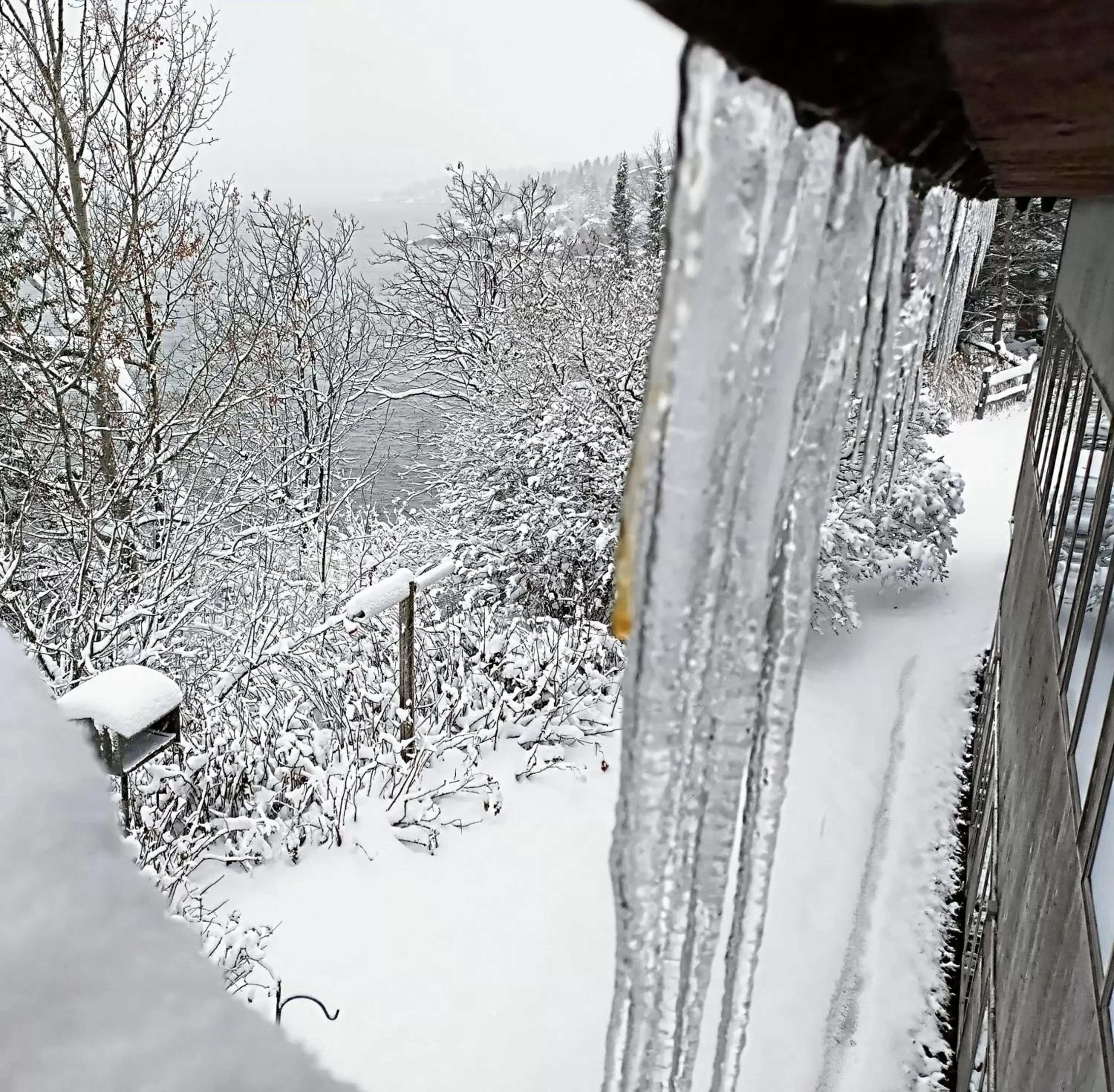 Natural landscape, Winter in Cliff Dweller on Lake Superior