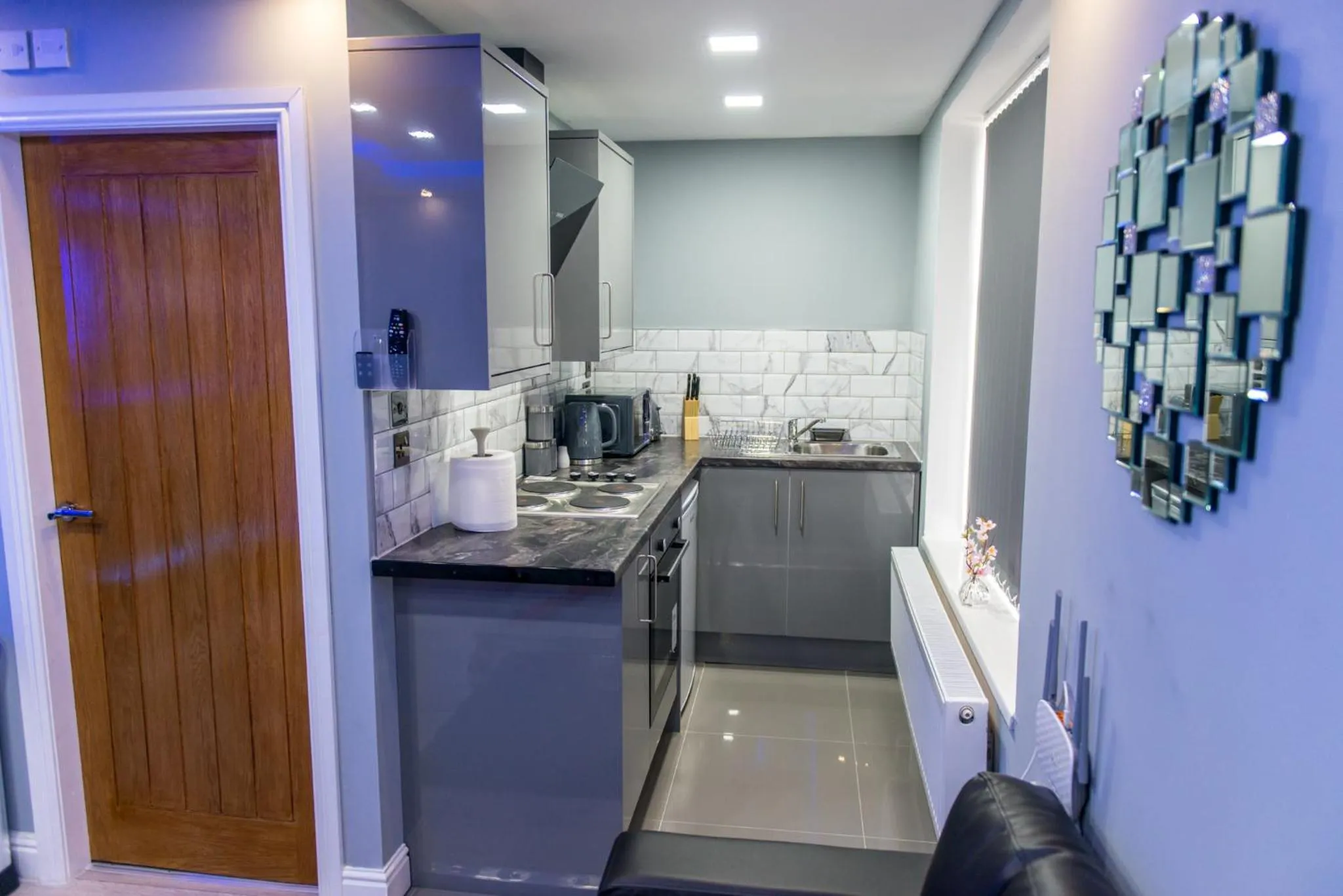 Kitchen or kitchenette in Sawrey Serviced Apartments