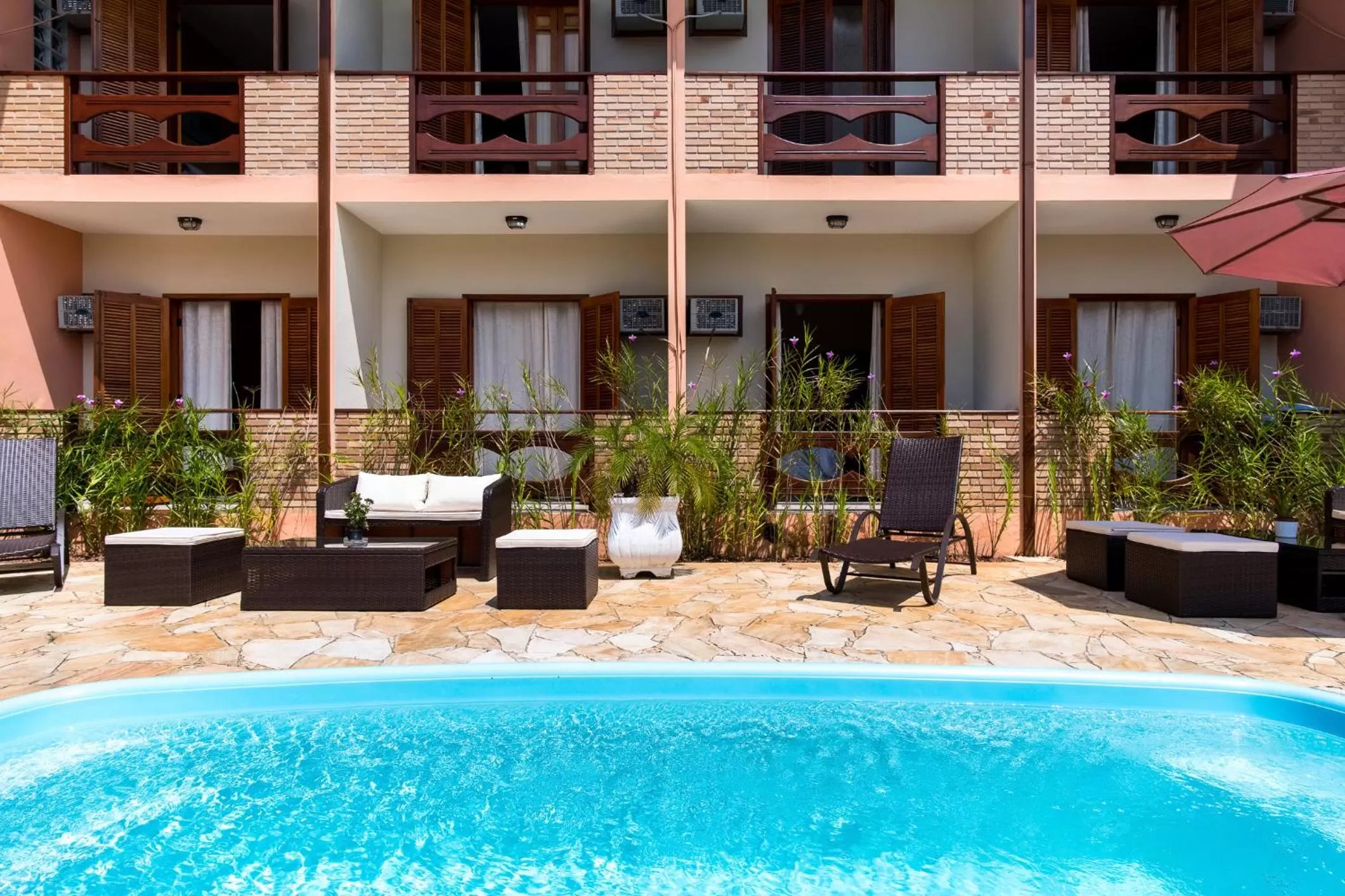 View (from property/room), Swimming Pool in Pousada Mar Azul