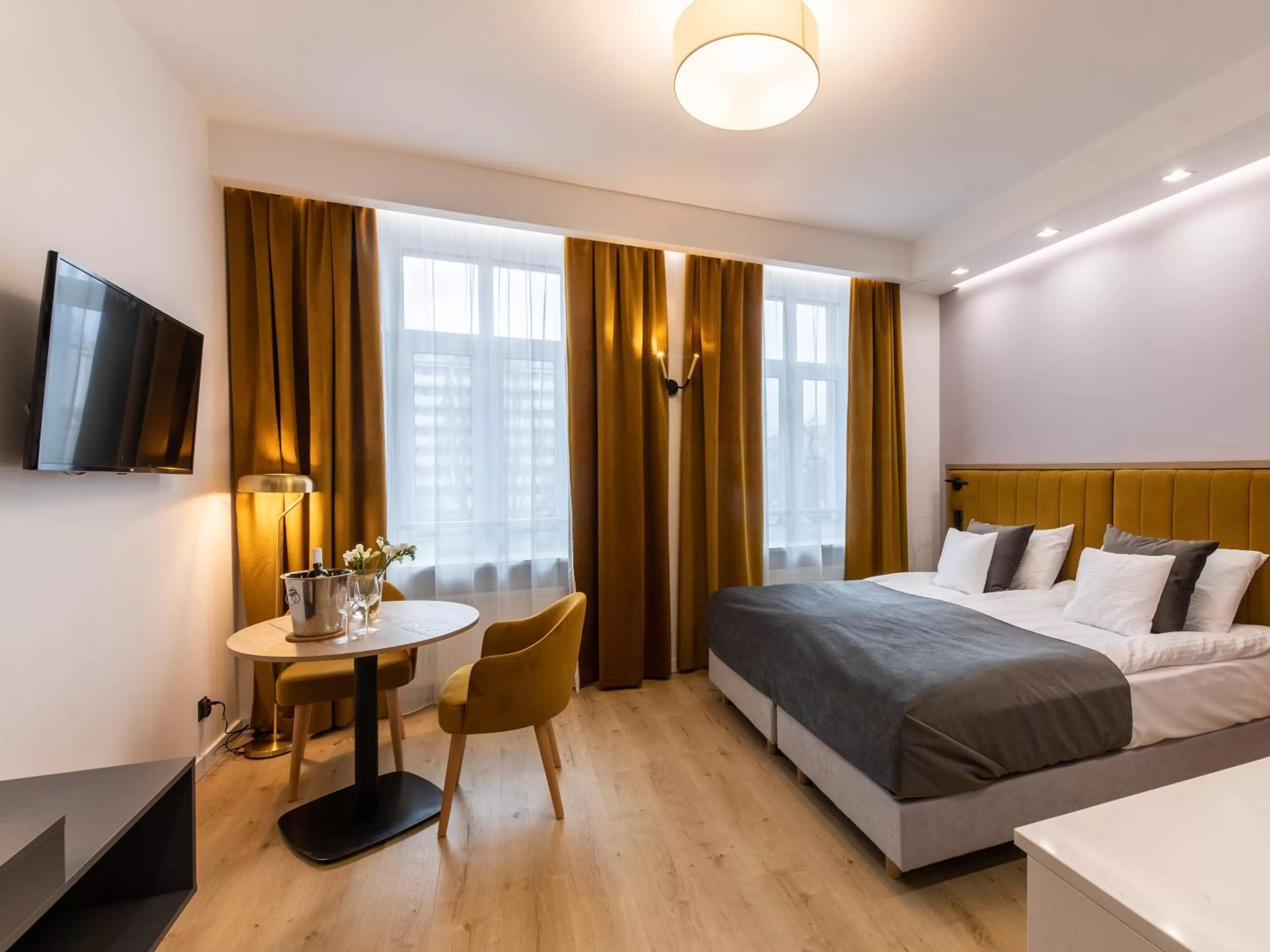 Bed in SQUARE APARTMENTS GDYNIA