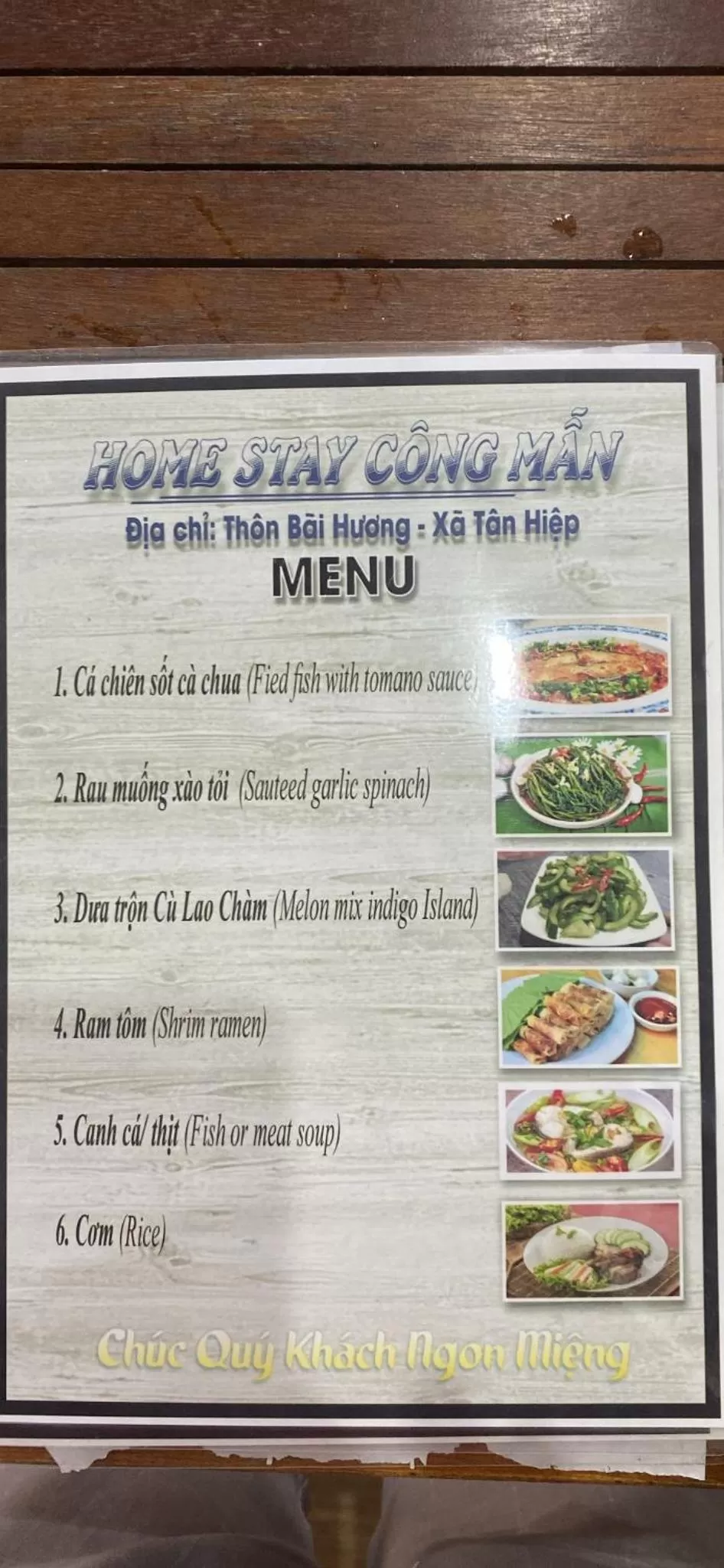 Breakfast in Cong Man Homestay Cham Island