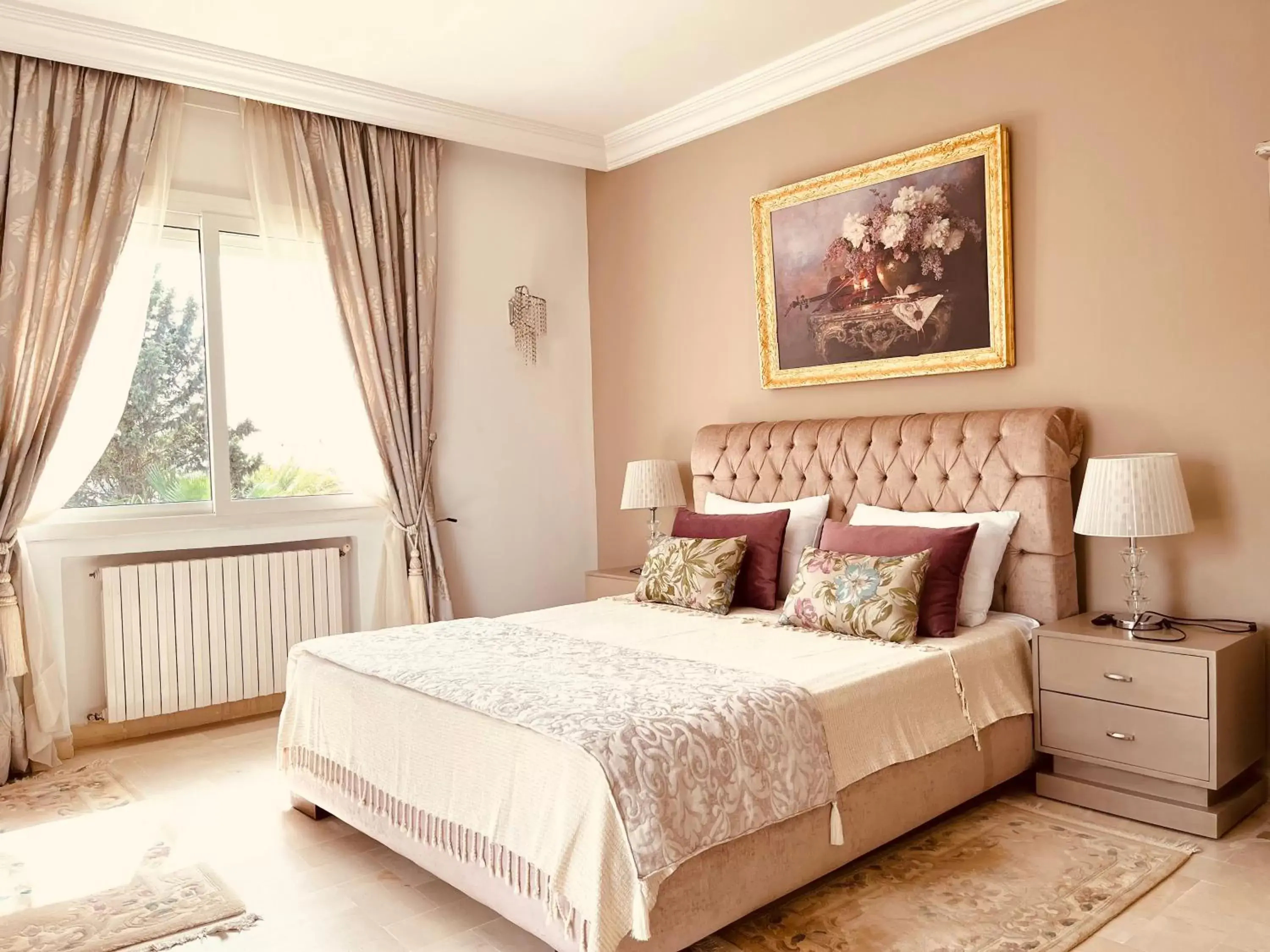 Purple Double Room with Pool View and Balcony in Dar Khereddine Purple Double Room with Pool View and Balcony in Dar Khereddine