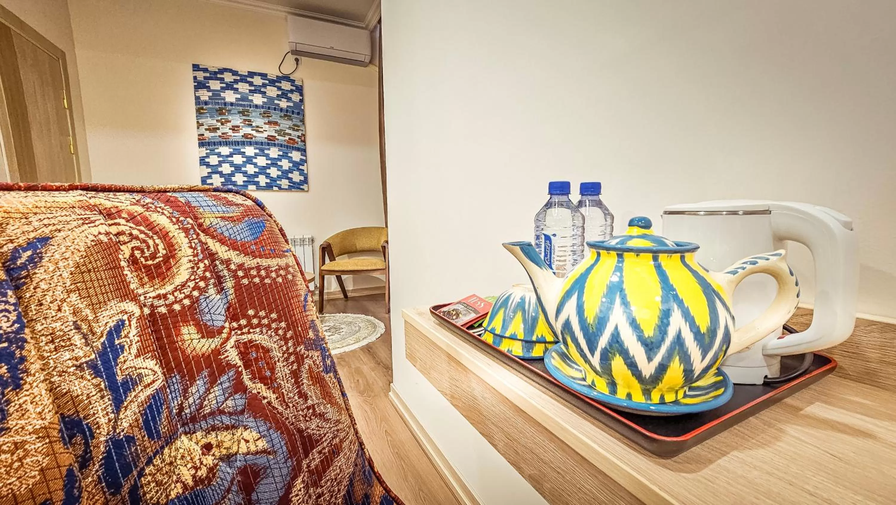 Bed in Hotel Bankir Khiva