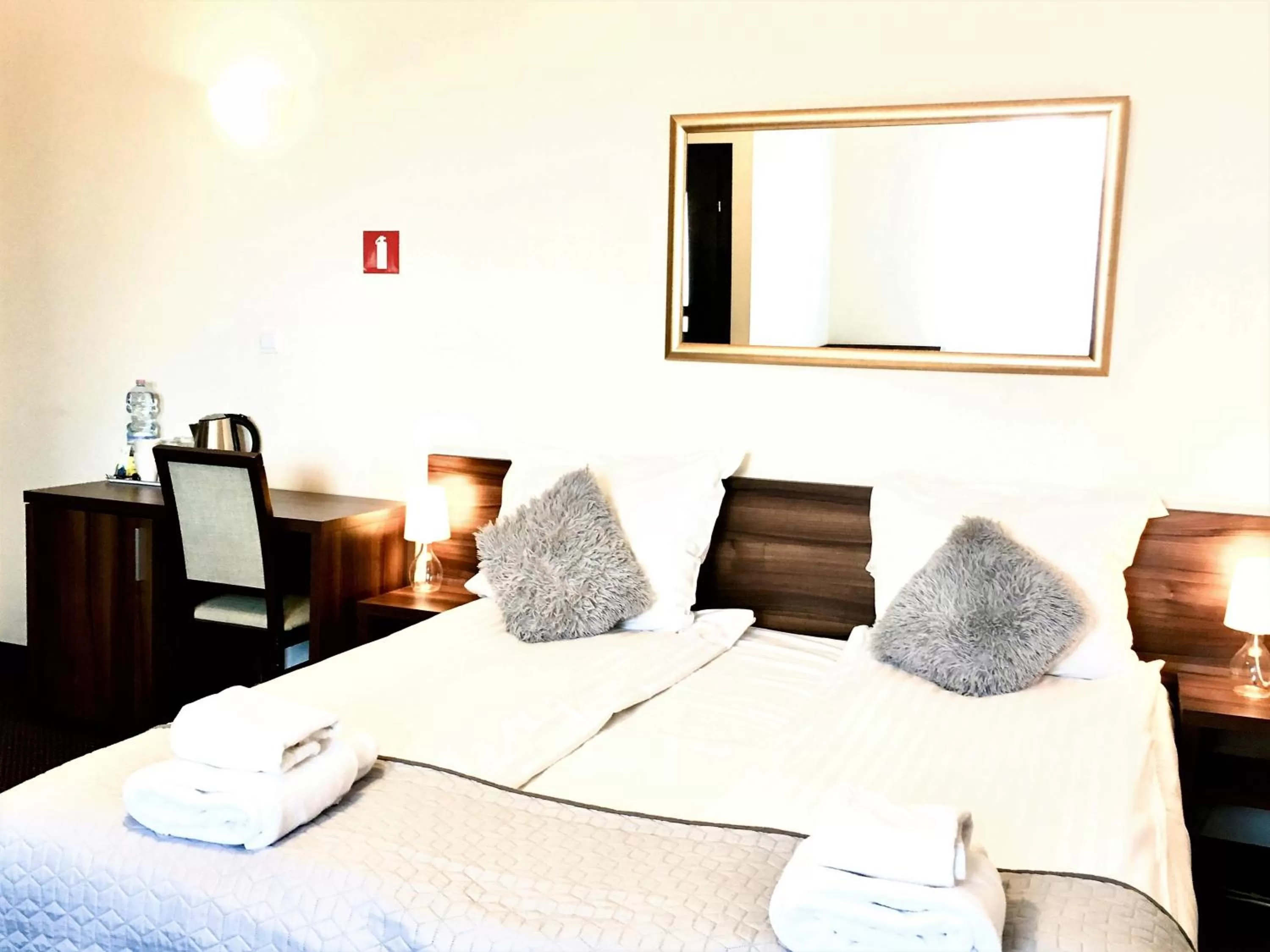 Bed in Hotel Pod Jeleniem