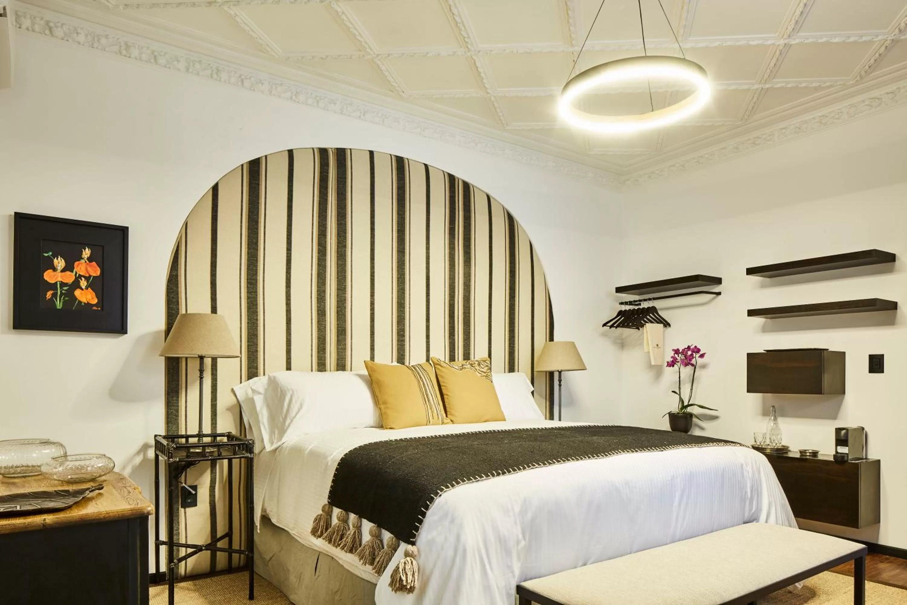 Bed in Orchid House Mexico City