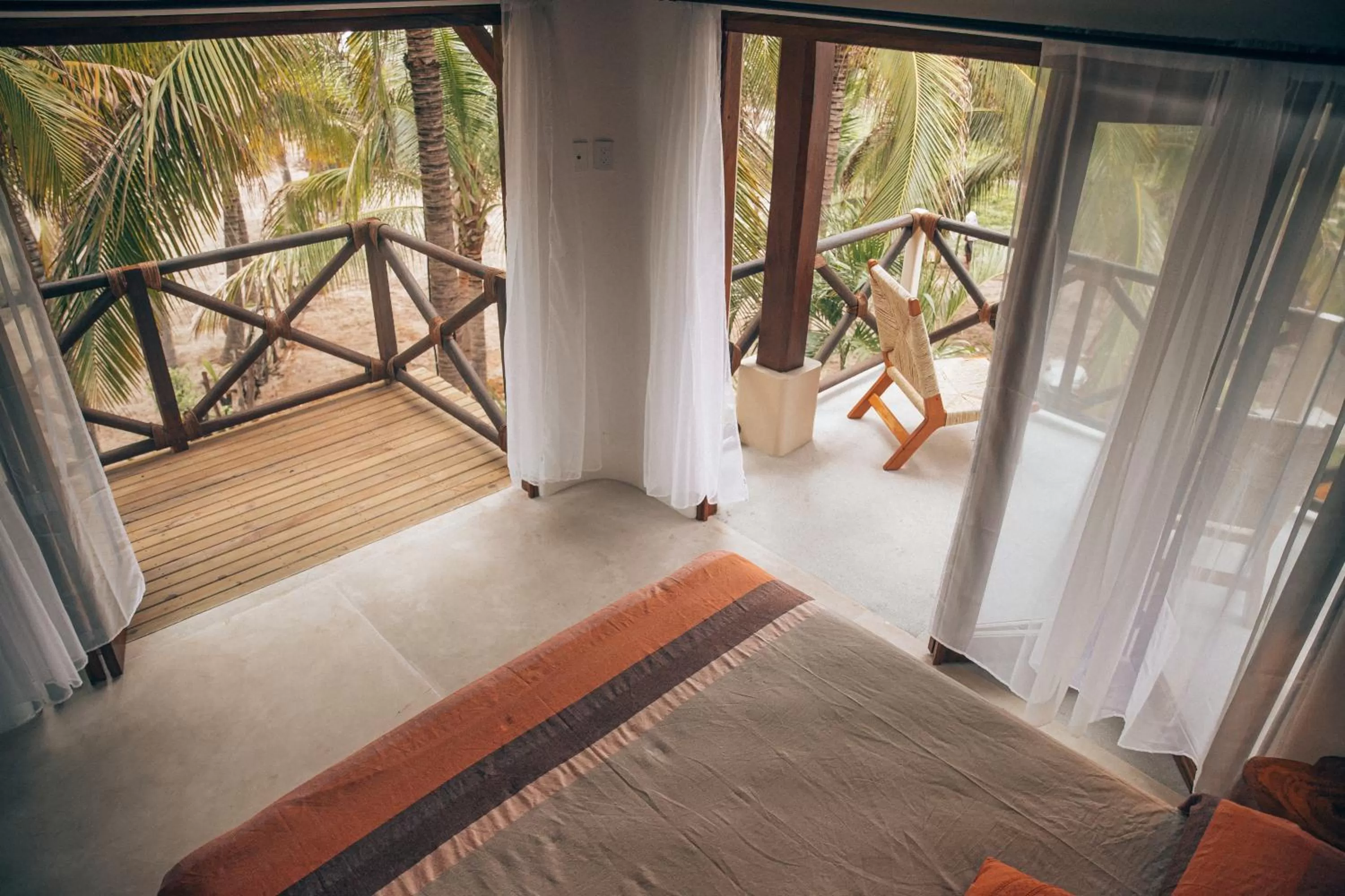 Balcony/Terrace, Bed in Casa Kuaa