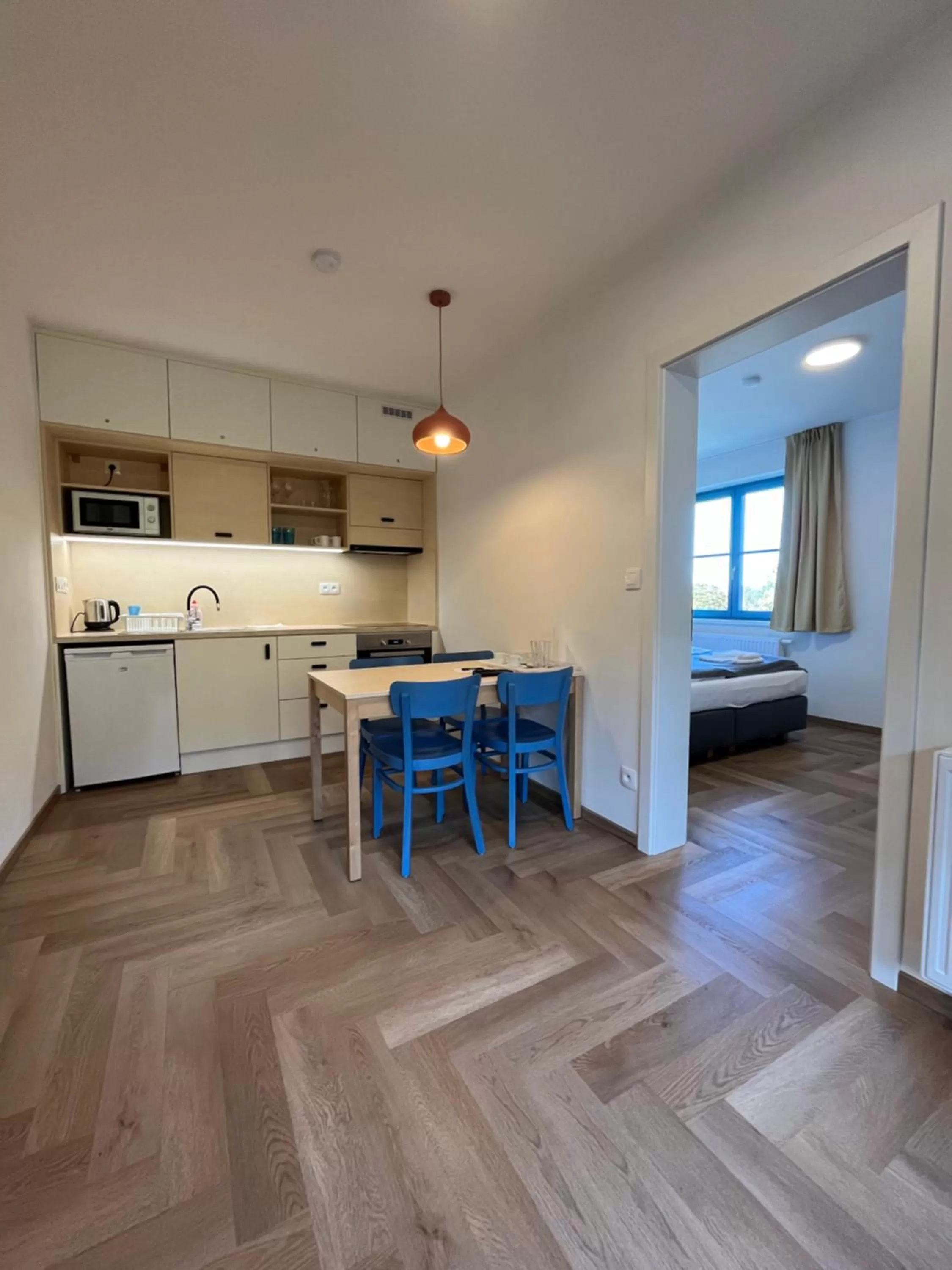 Kitchen or kitchenette in Hotel Edvard