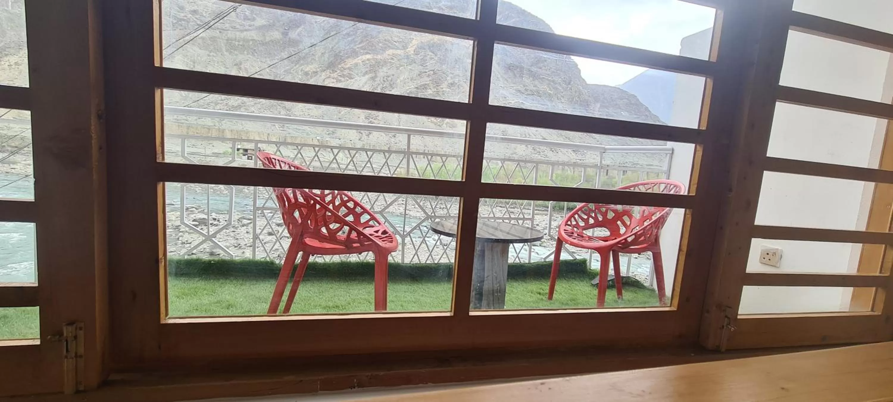 Lake view in Indus Lodges Gilgit