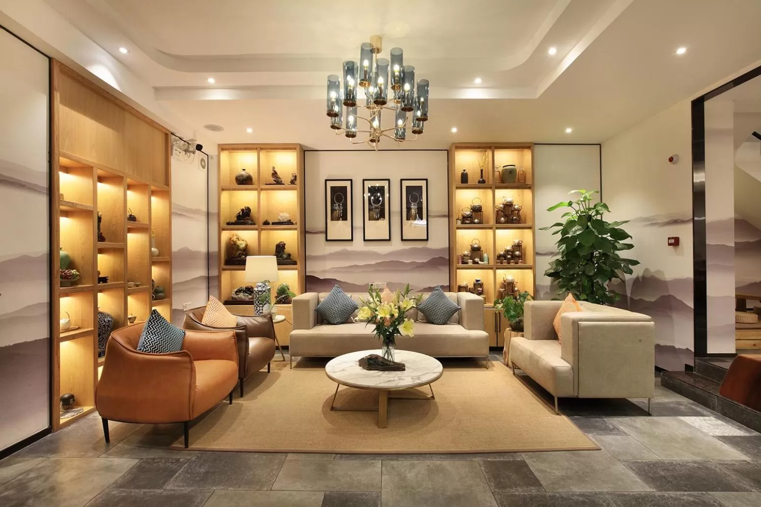 Living room, Lobby/Reception in Li River Resort Villa Hotel