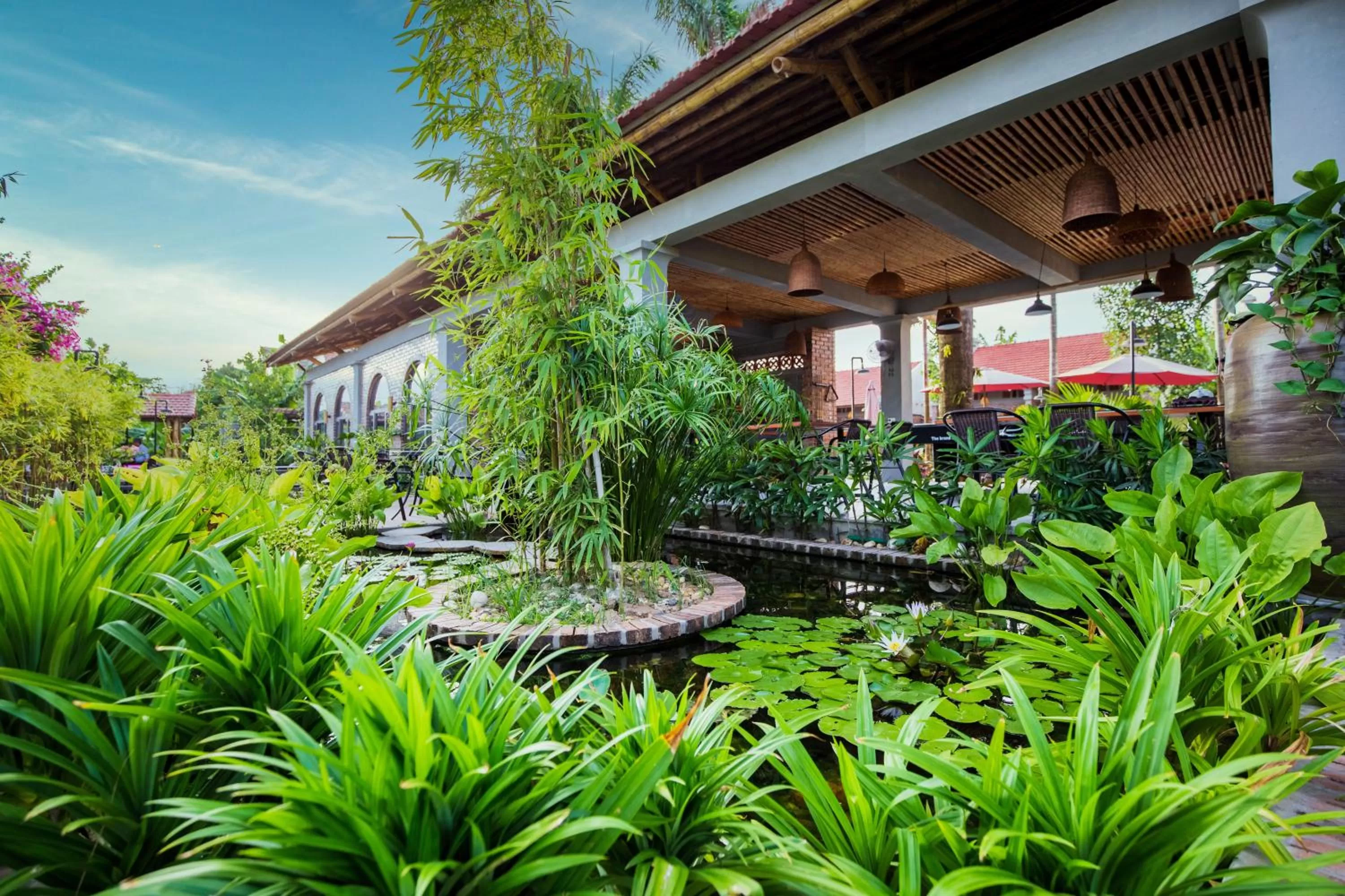 Patio in Tam Coc Banana Bungalow