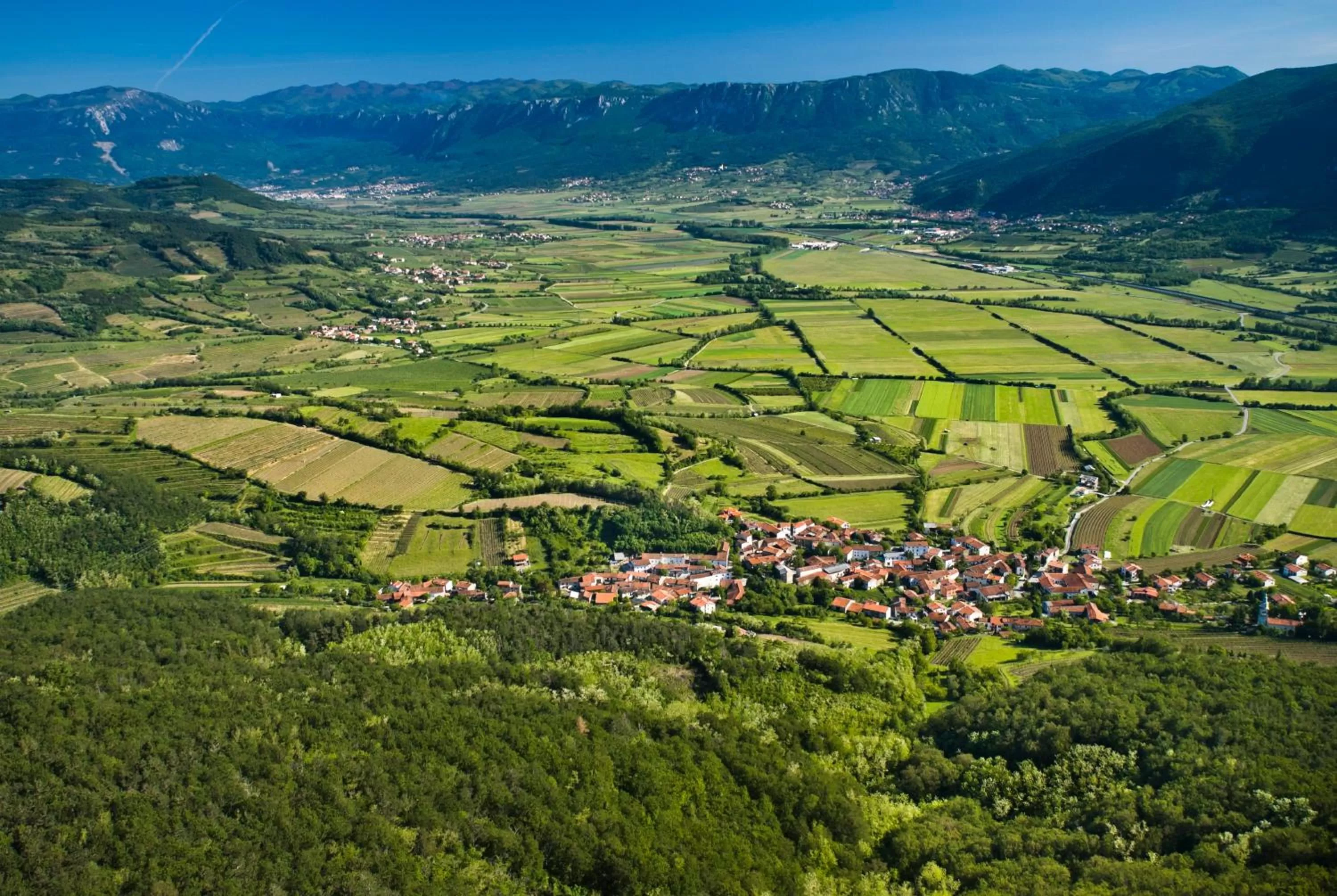 Natural landscape, Bird's-eye View in Theodosius Forest Village - Glamping in Vipava valley
