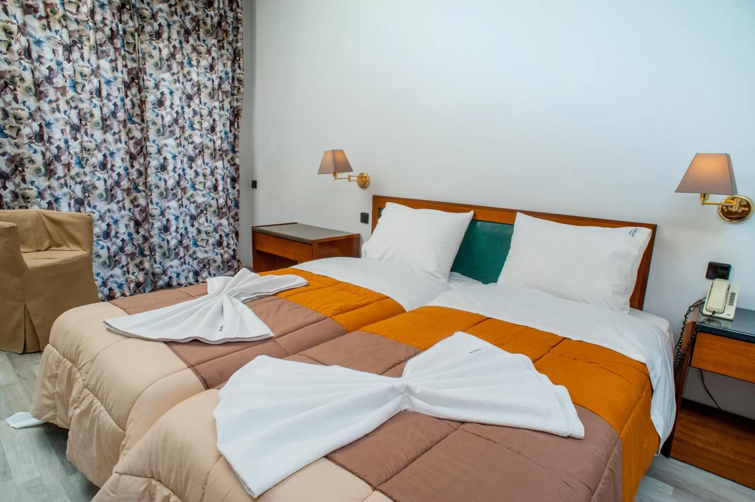 Bedroom, Bed in Hotel Aigli