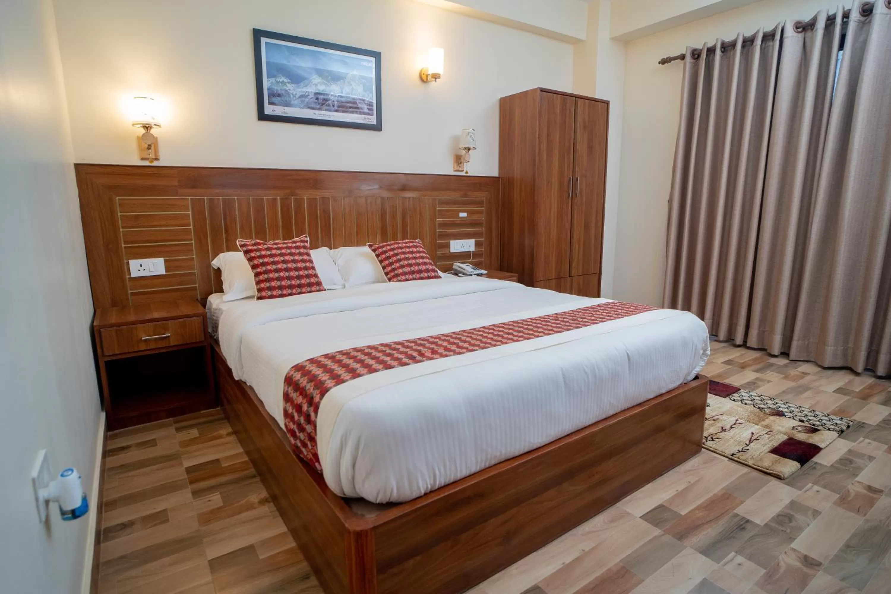 Bed in Madhuban Hotel