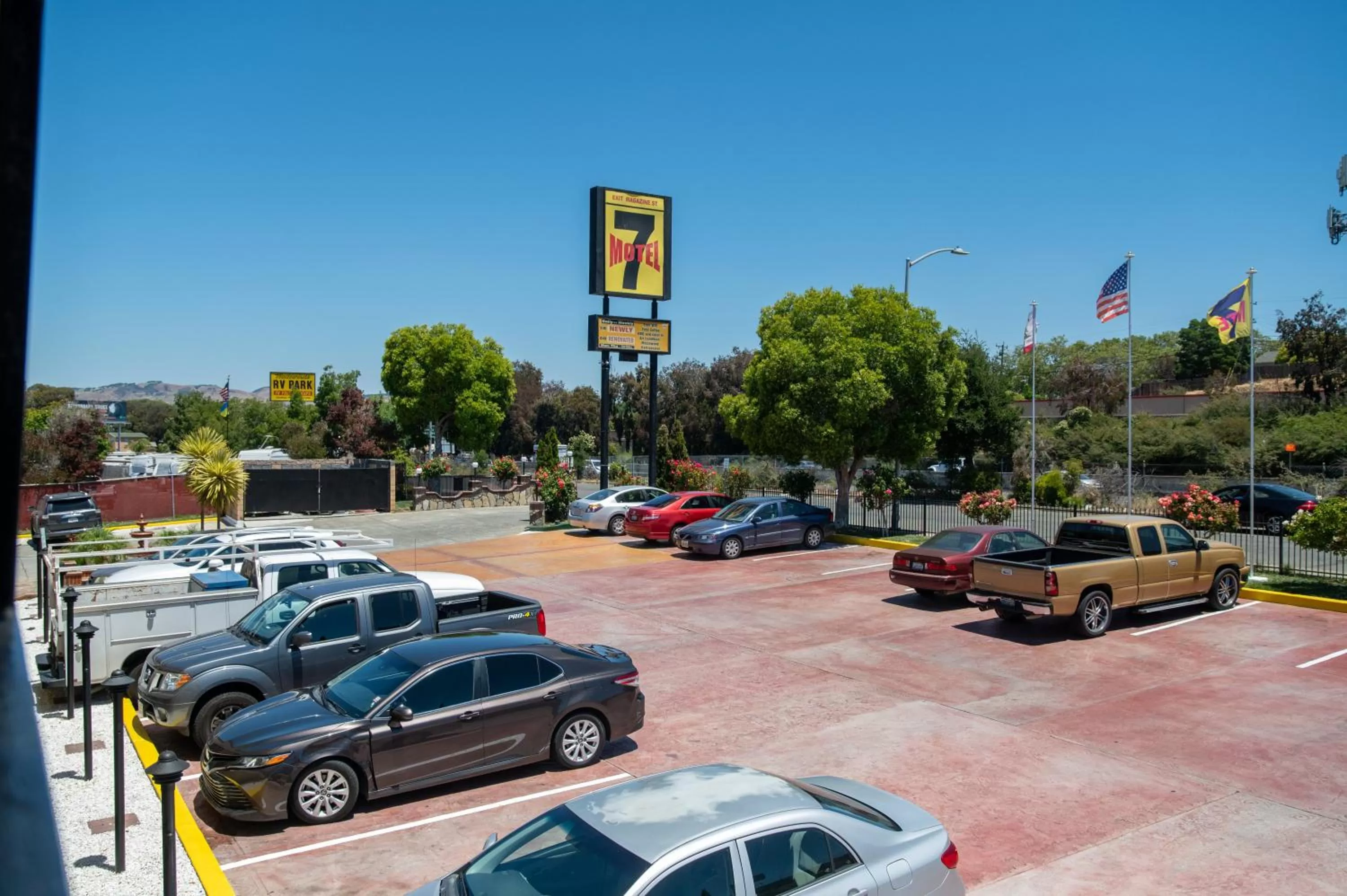 Property logo or sign in Motel 7 - Near Six Flags, Vallejo - Napa Valley