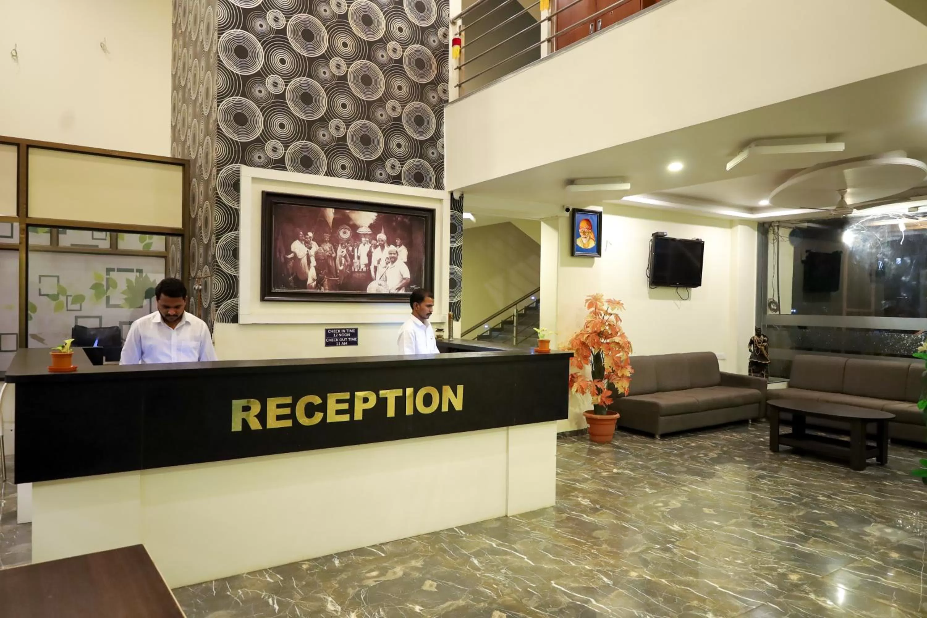 Lobby or reception in Hotel Sai Bansi