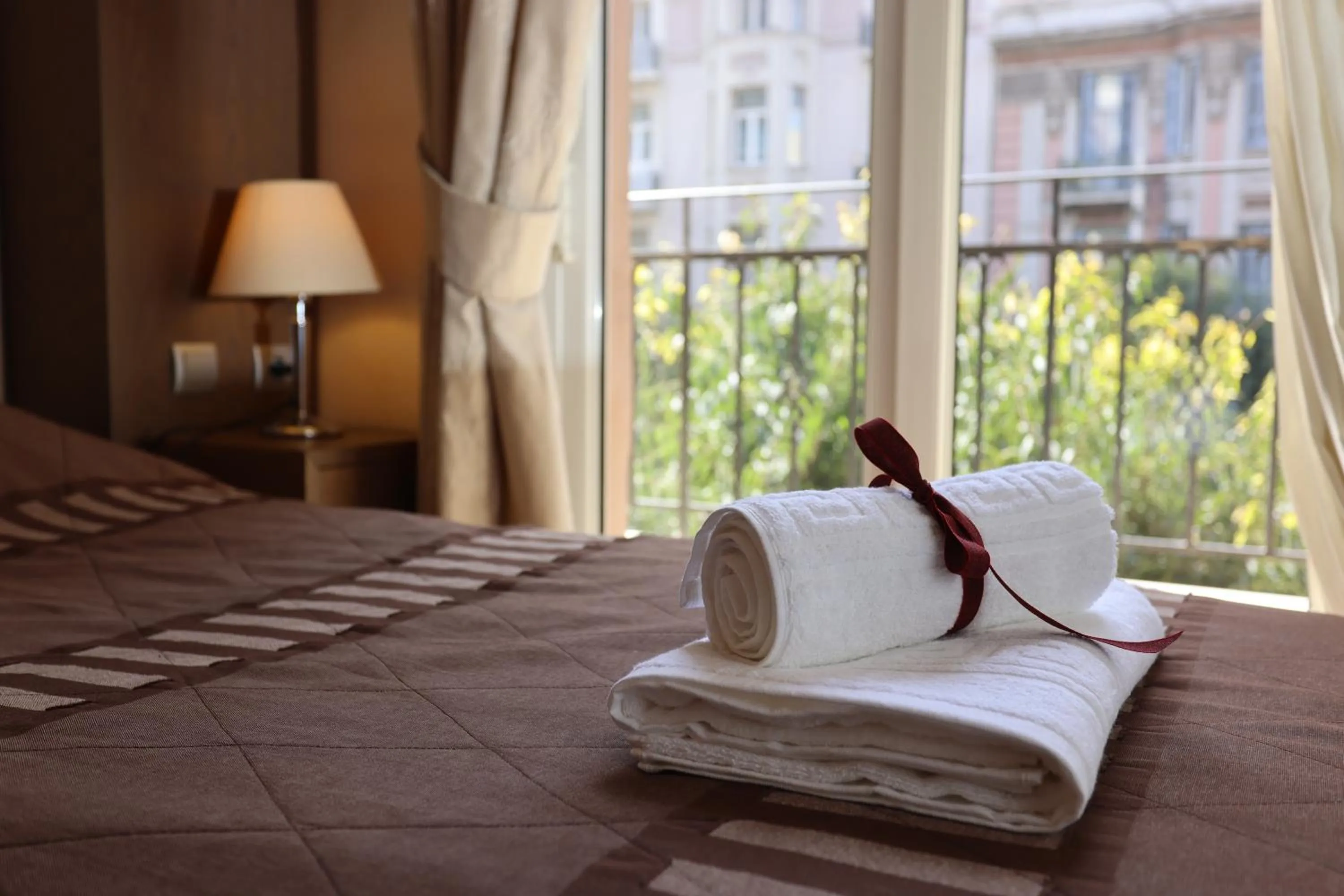 Decorative detail, Bed in Aegeon Hotel