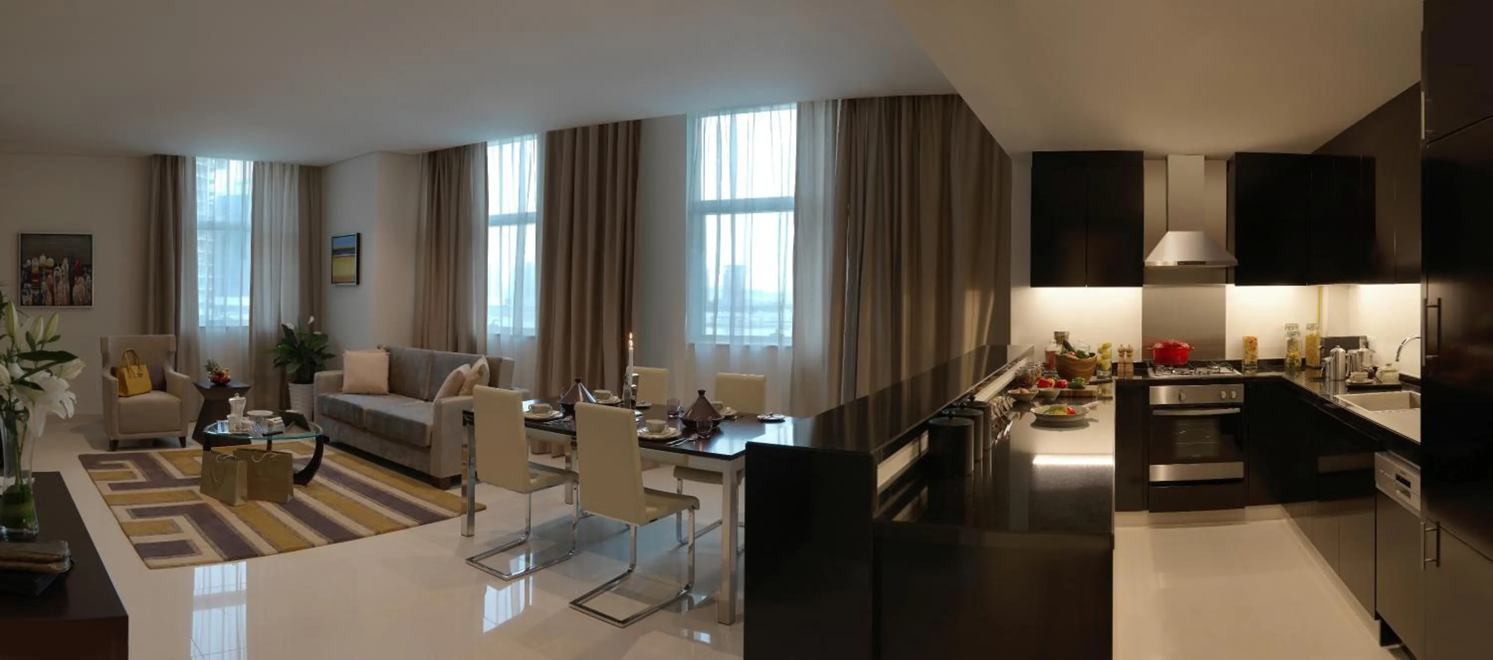 Living room in DAMAC Maison Cour Jardin