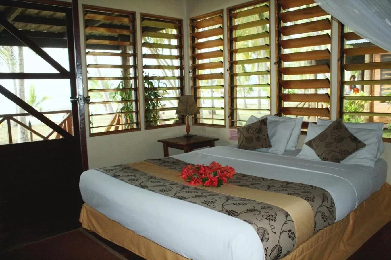 Bed in Club Fiji Resort