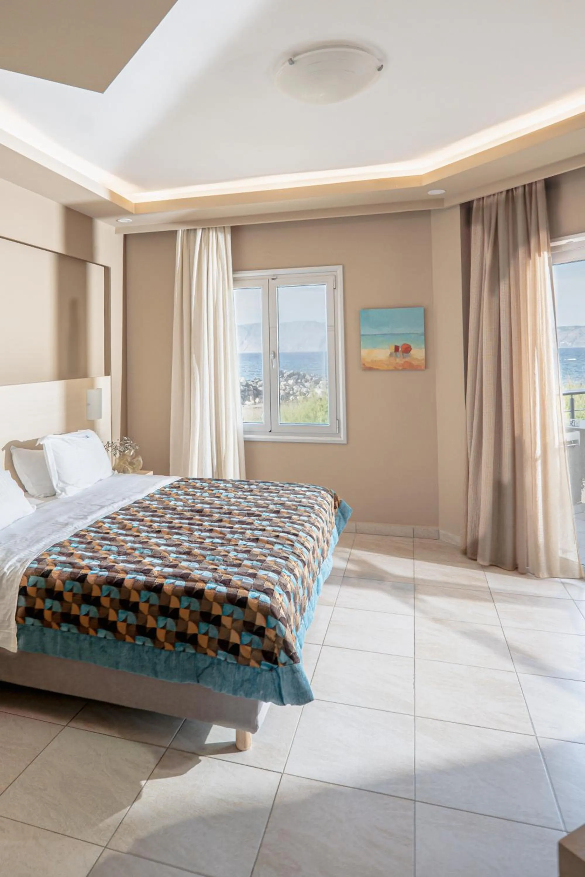 Bedroom, Bed in Molos Bay Hotel