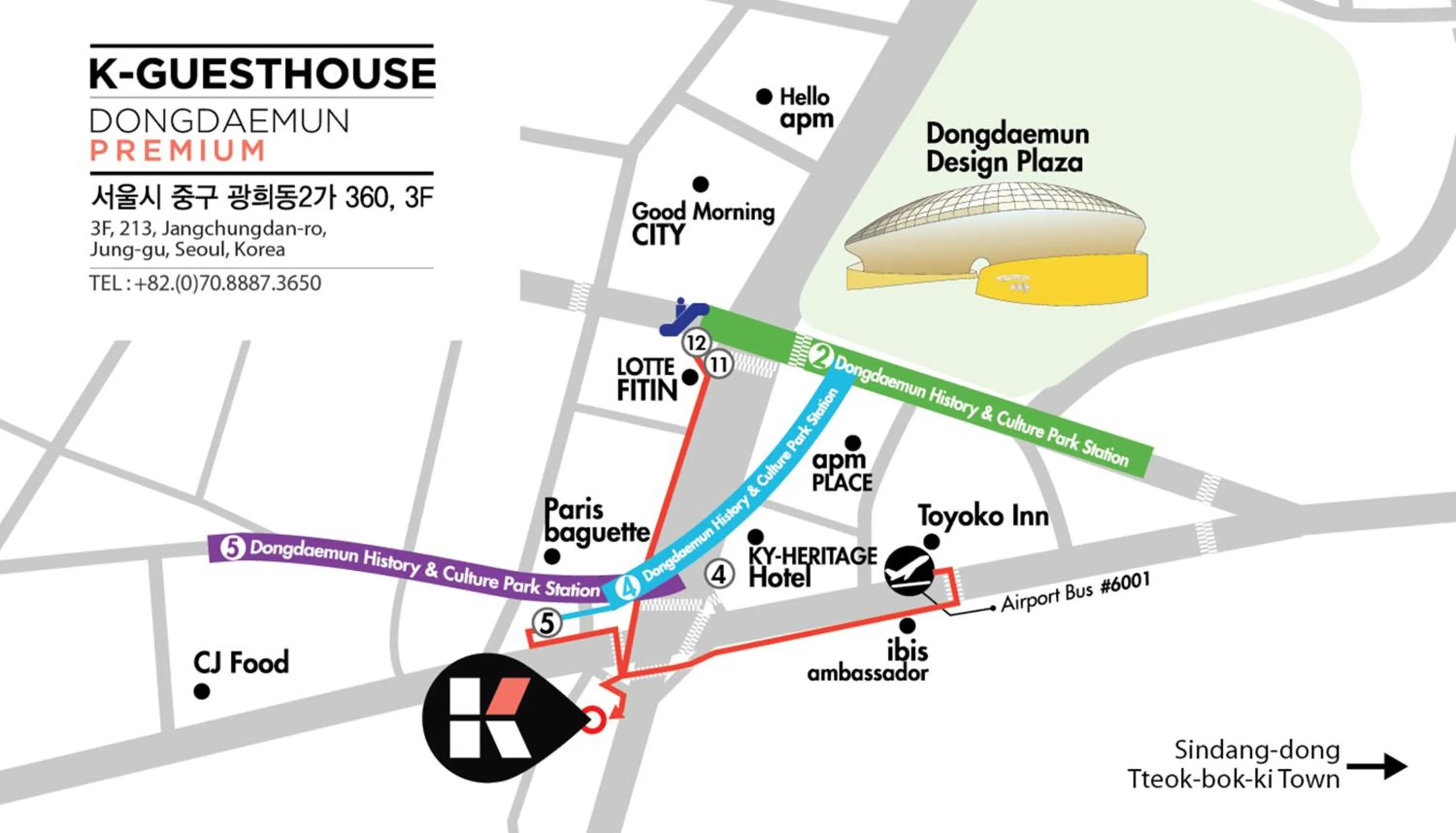 Bedroom in K-Guesthouse Dongdaemun Premium