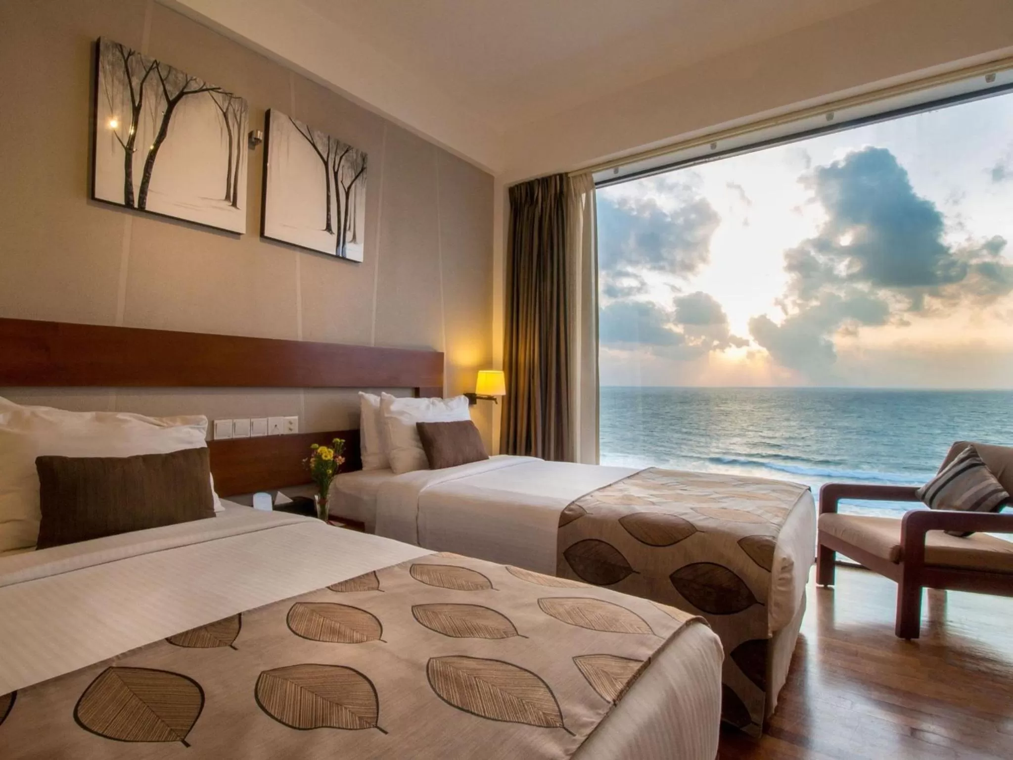 Bed in The Ocean Colombo - Guaranteed Sea View Rooms