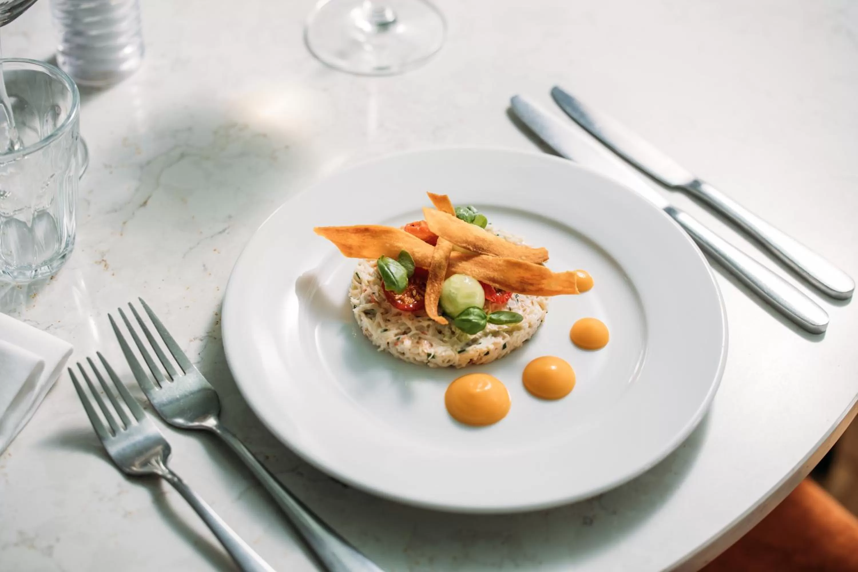 Food close-up in Polurrian on the Lizard