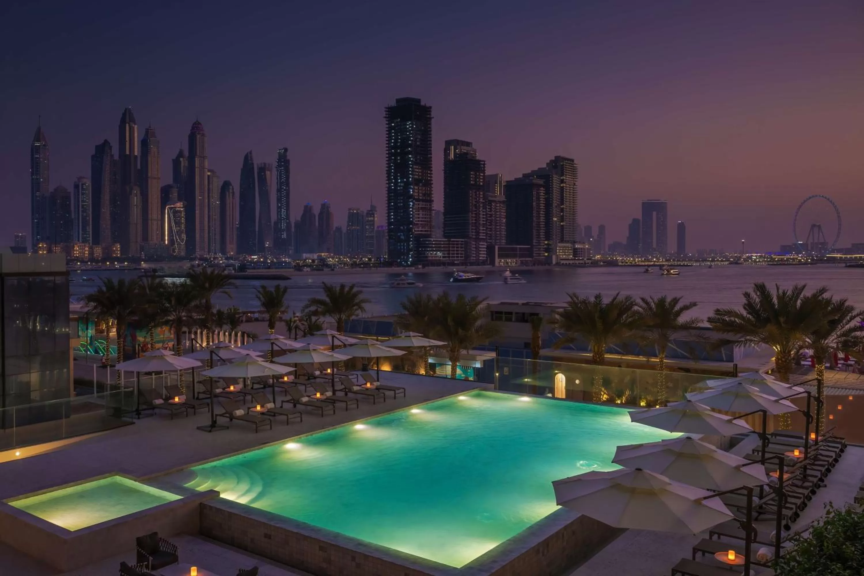 Pool view in Radisson Beach Resort Palm Jumeirah