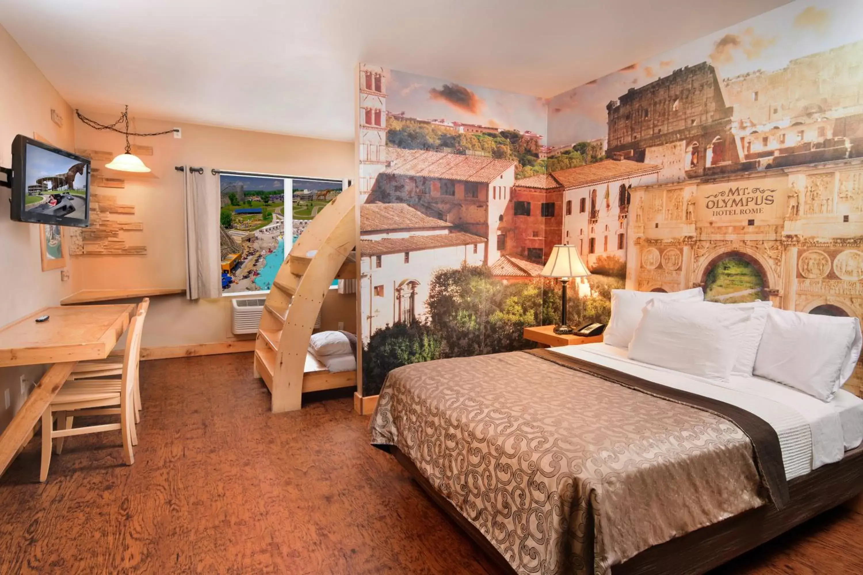 Hotel Room 1 Queen with Bunk in MT. OLYMPUS WATER PARK AND THEME PARK RESORT Hotel Room 1 Queen with Bunk in MT. OLYMPUS WATER PARK AND THEME PARK RESORT