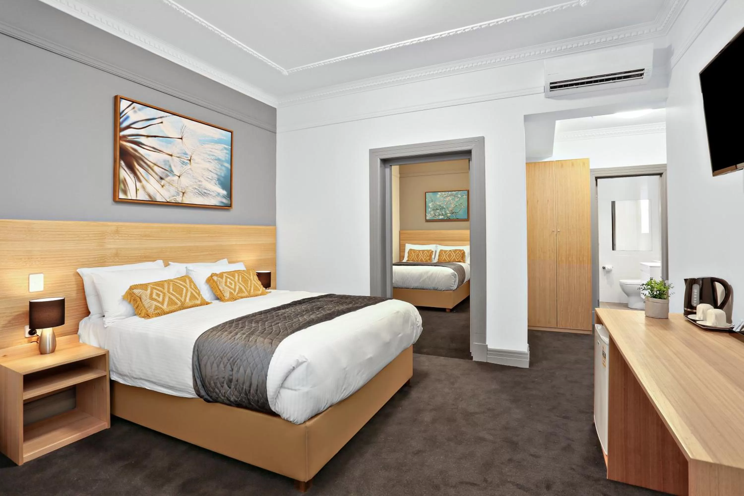 Bed in Meridian Hotel Hurstville