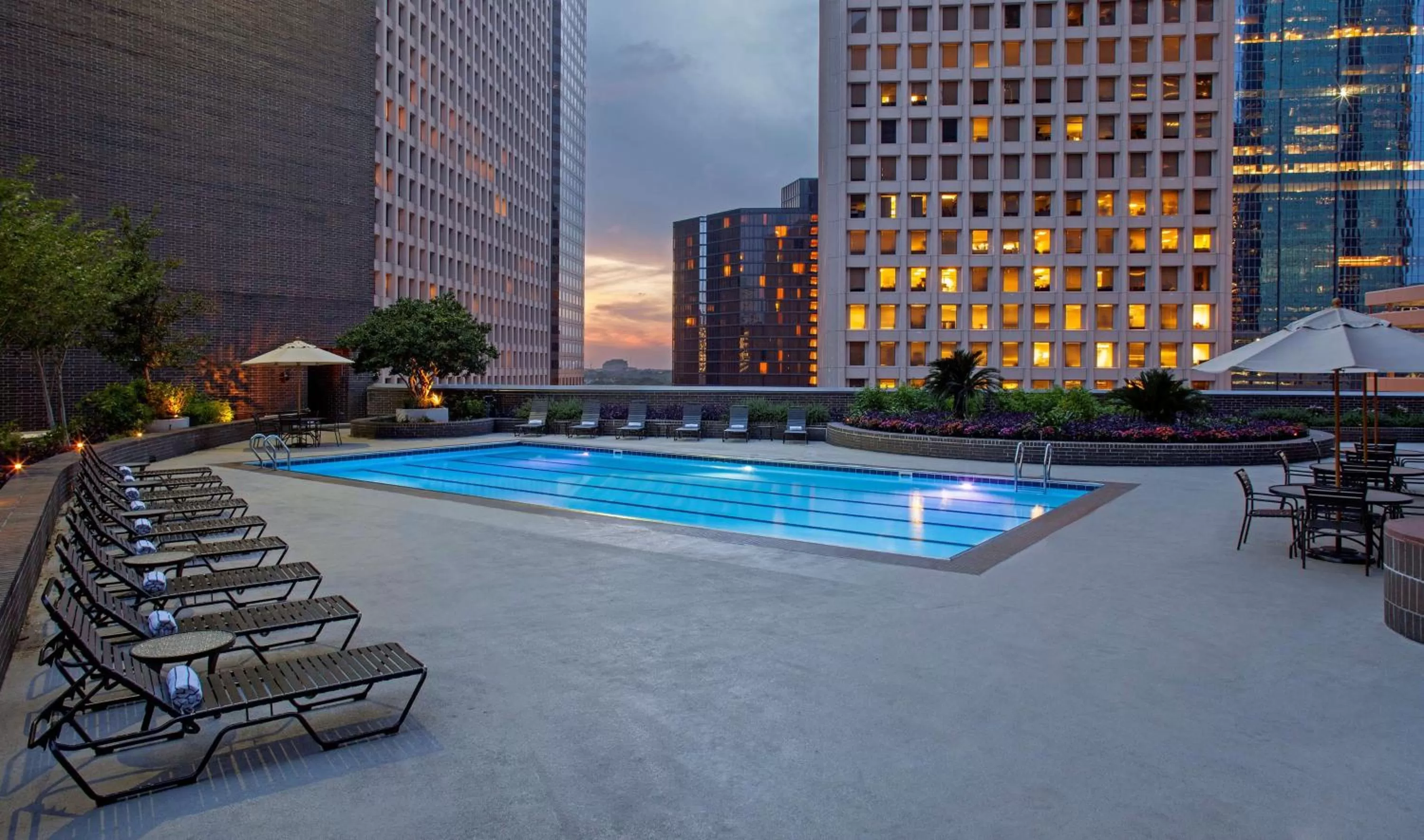 Pool view in Hyatt Regency Houston Downtown