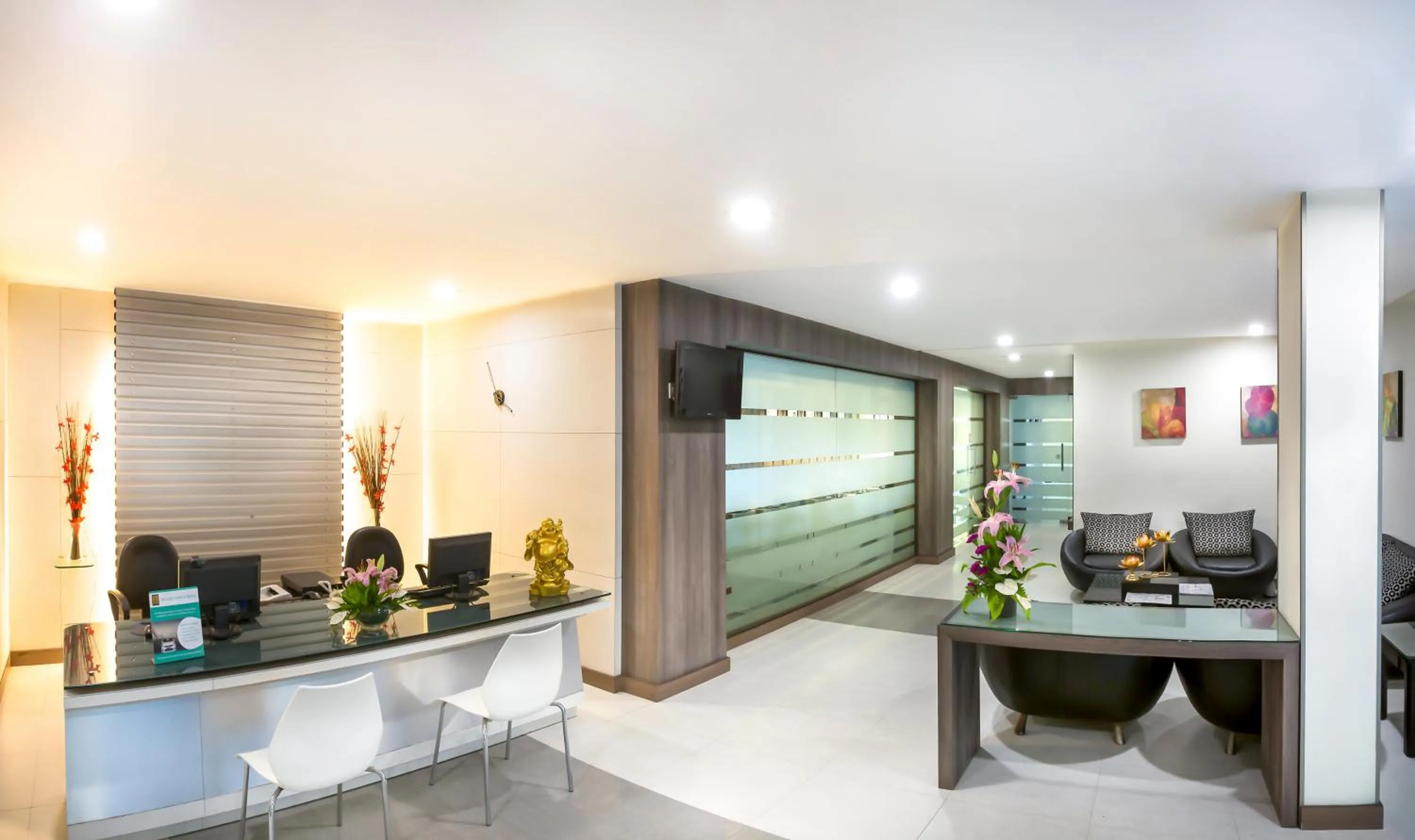 Lobby or reception in The Lotus Apartment Hotel, Venkatraman Street