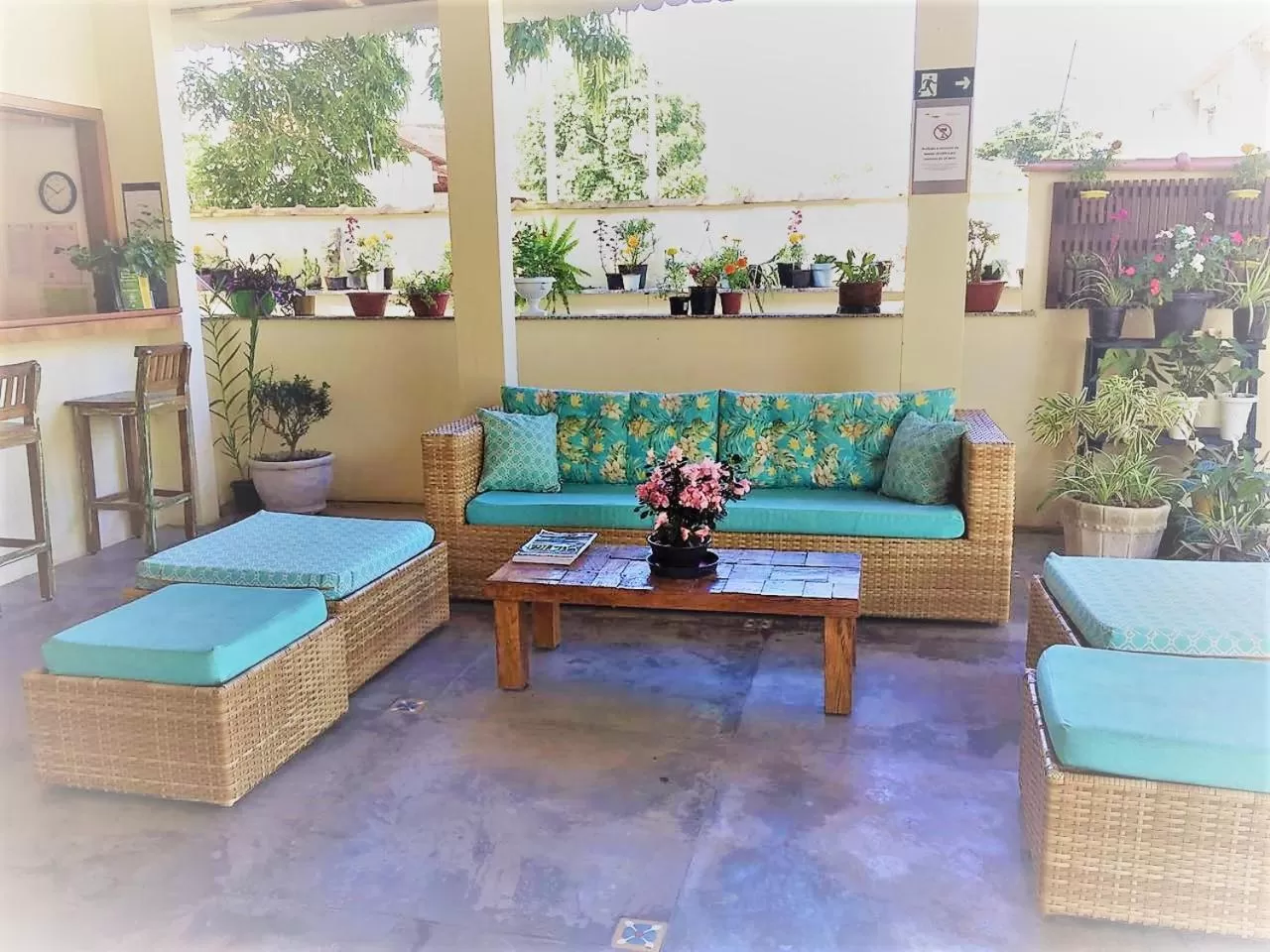 Seating area in Pousada Ilha Vitoria