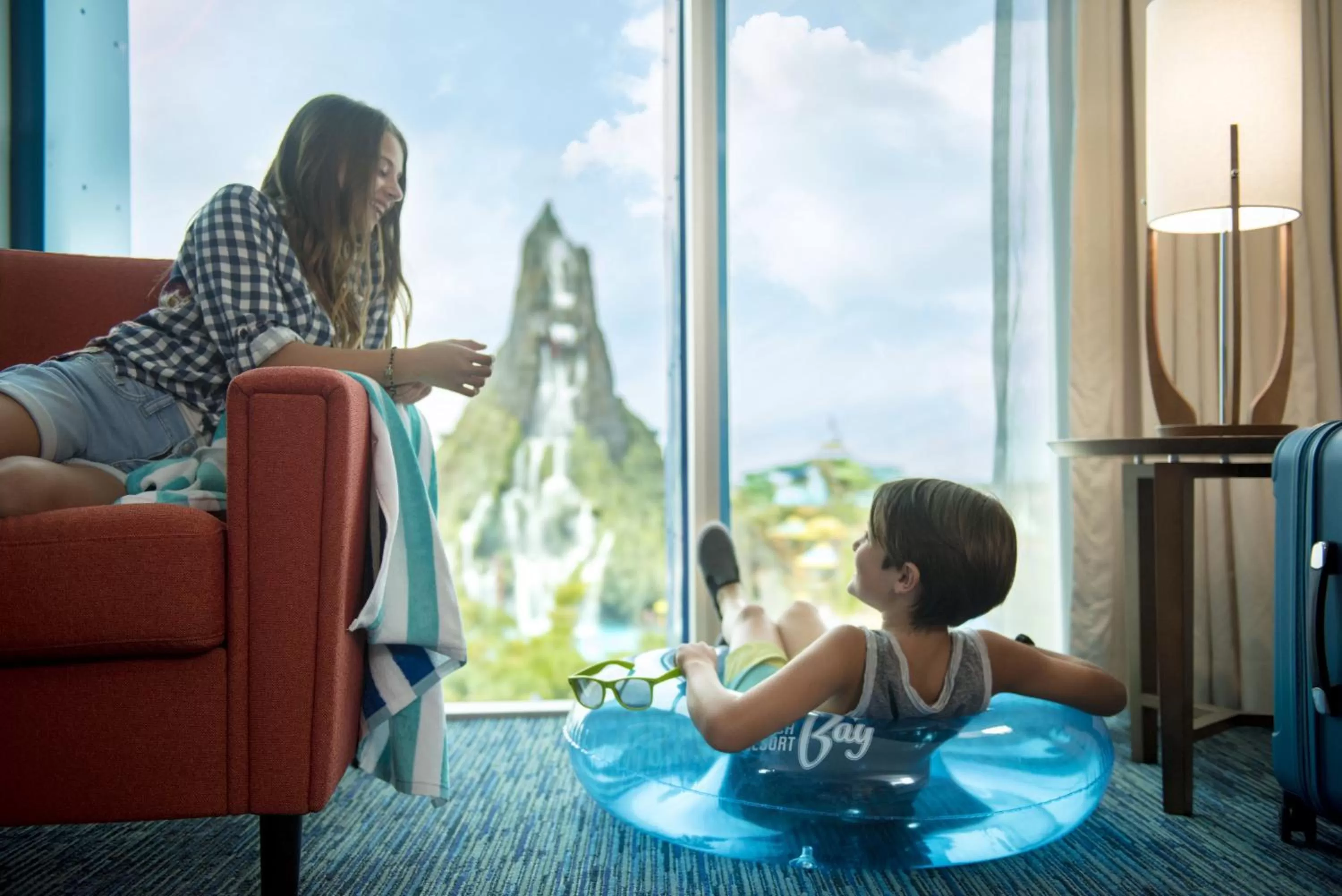 Family in Universal's Cabana Bay Beach Resort