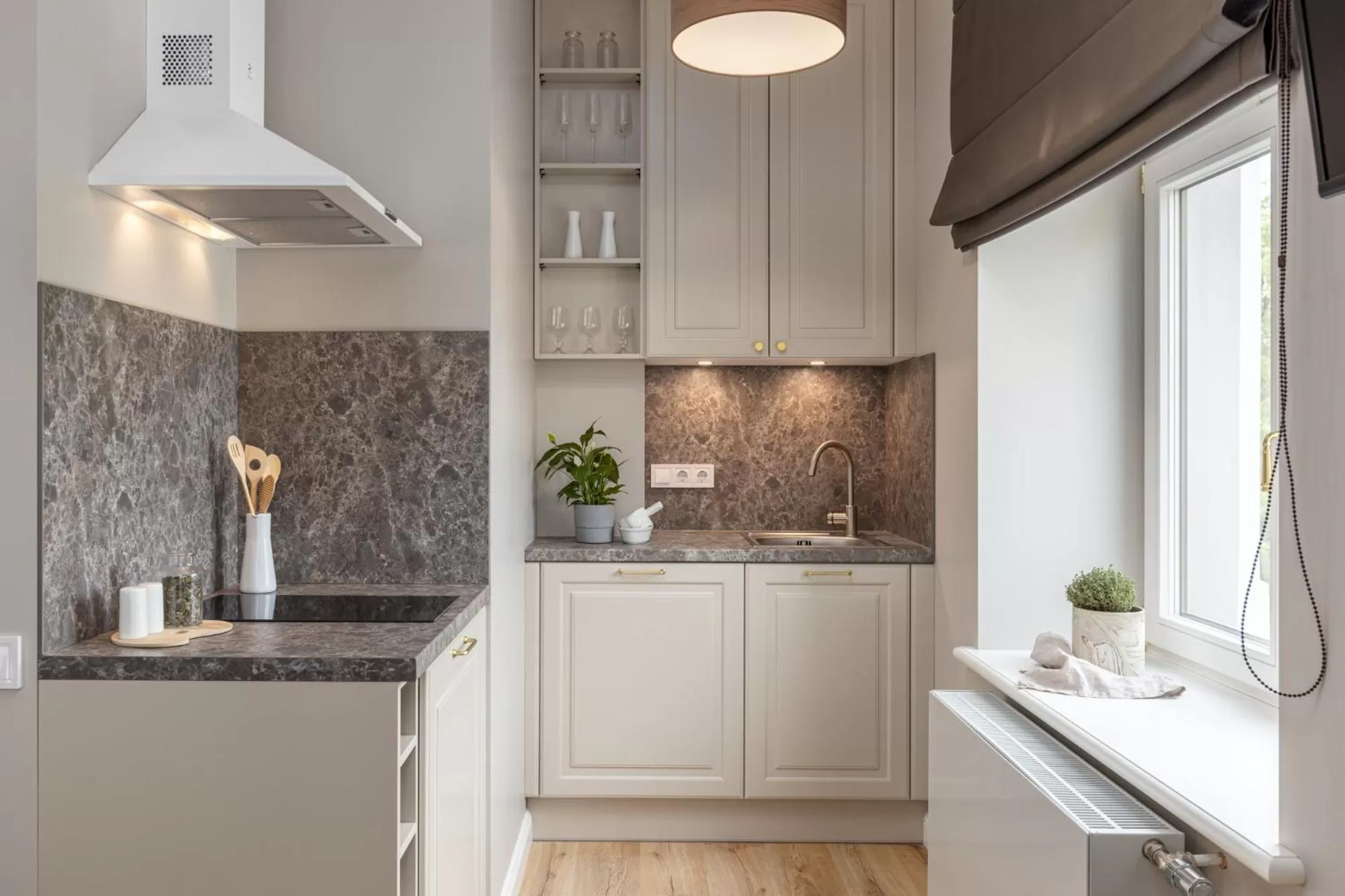 Kitchen or kitchenette in Aparthotel Amella