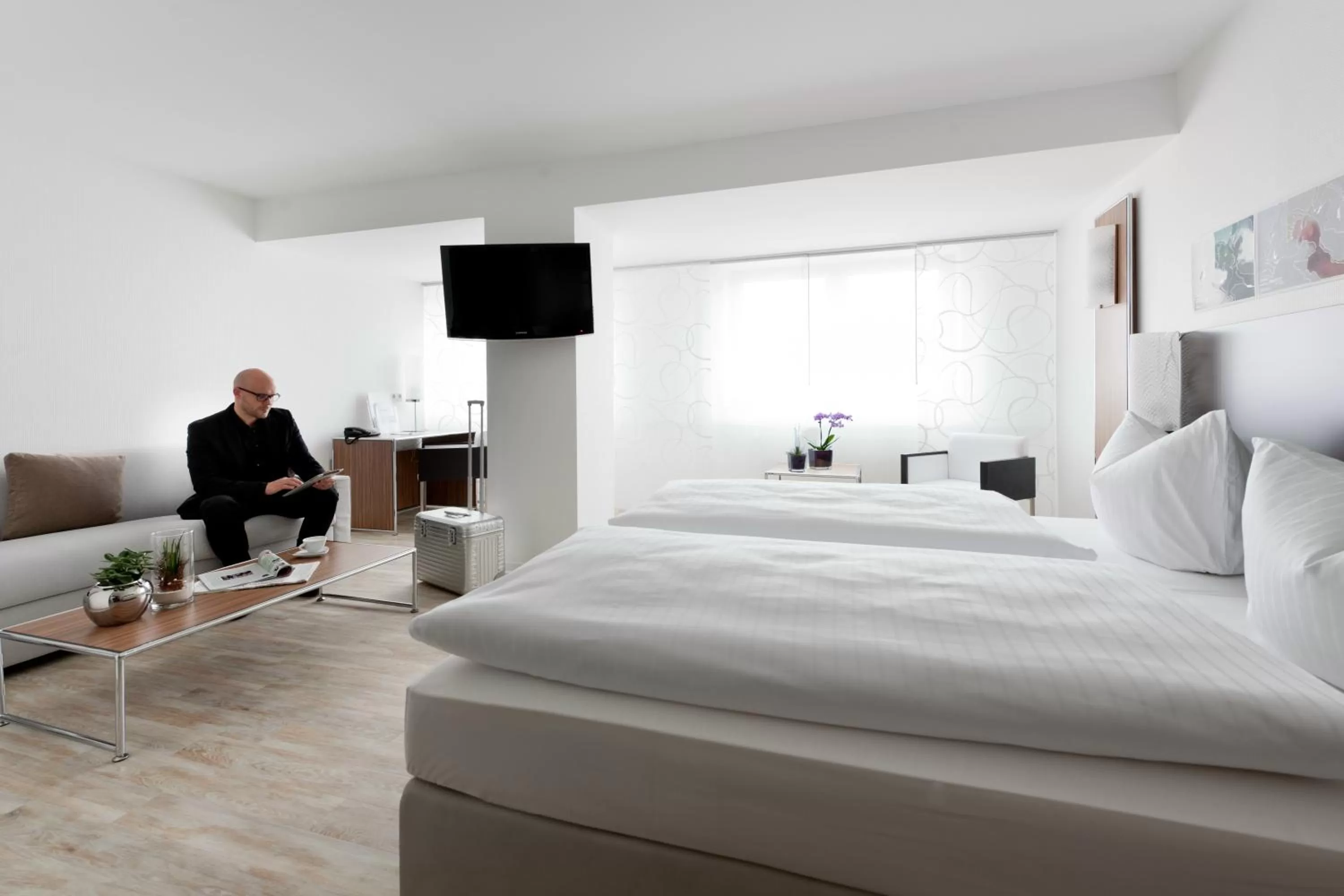 Bed in Panorama Hotel Schweinfurt