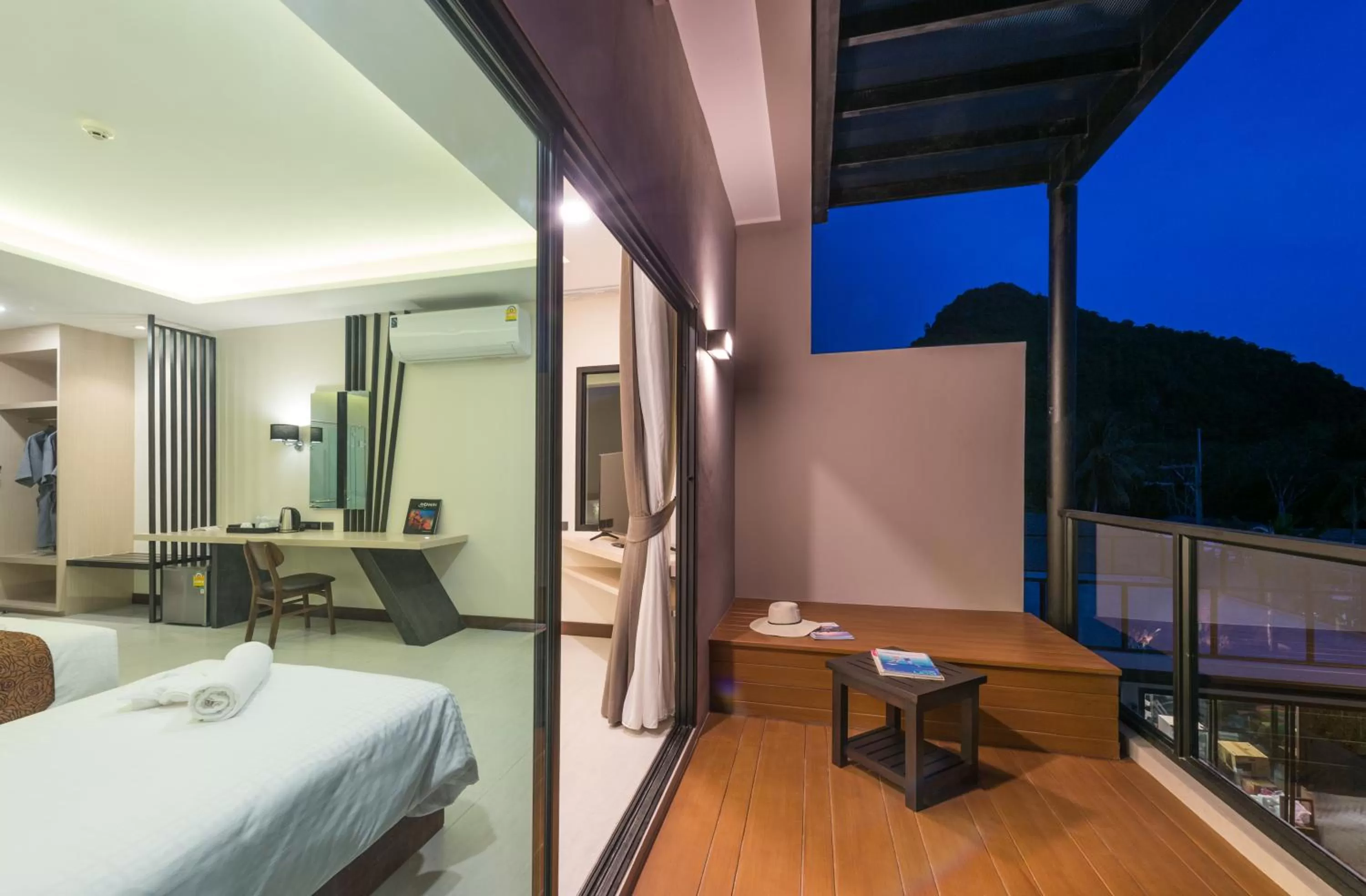 Bed in Cher​mantra​ Aonang​ Resort & Pool​ Suite