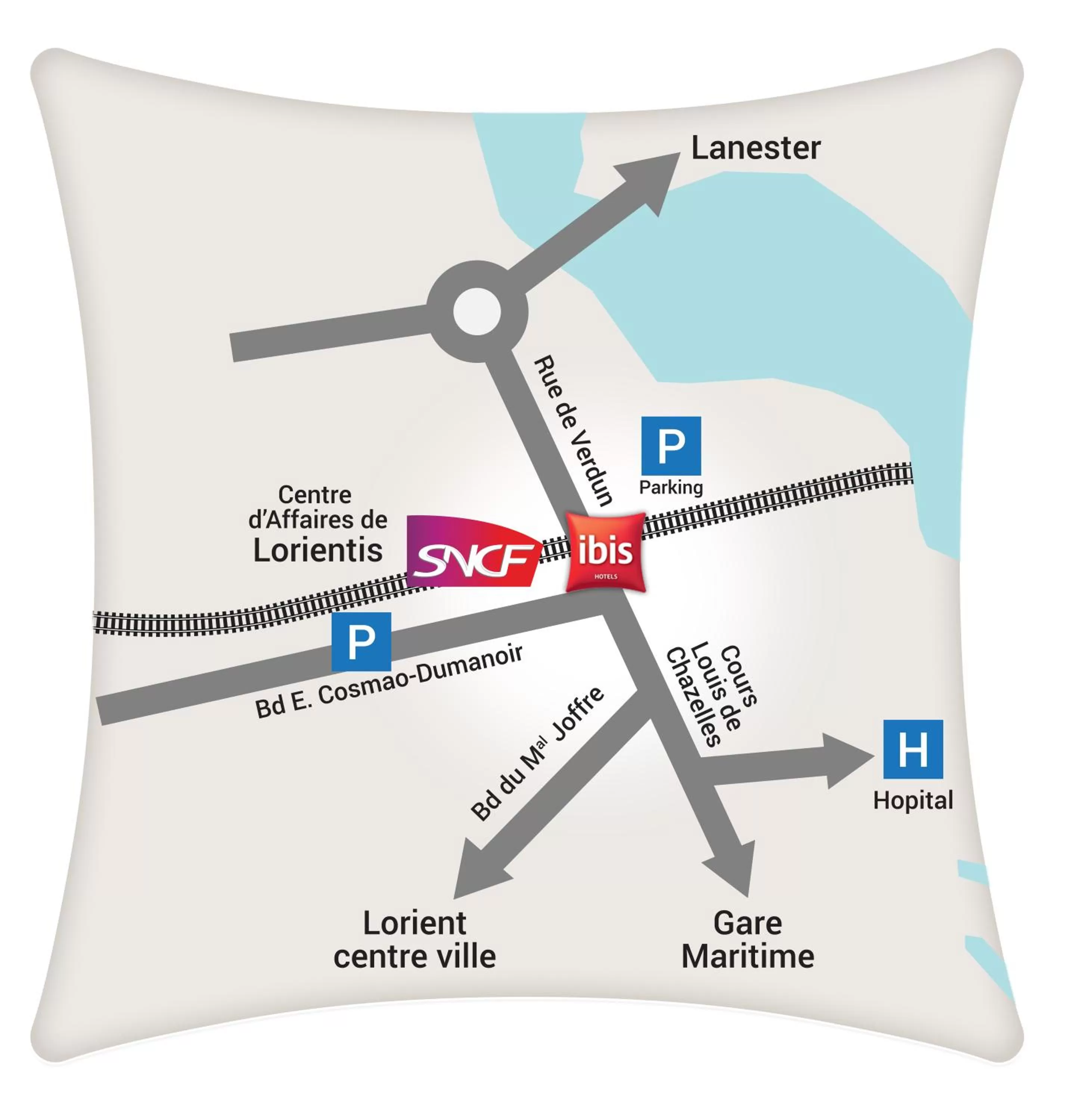 Neighbourhood in ibis Lorient Centre Gare