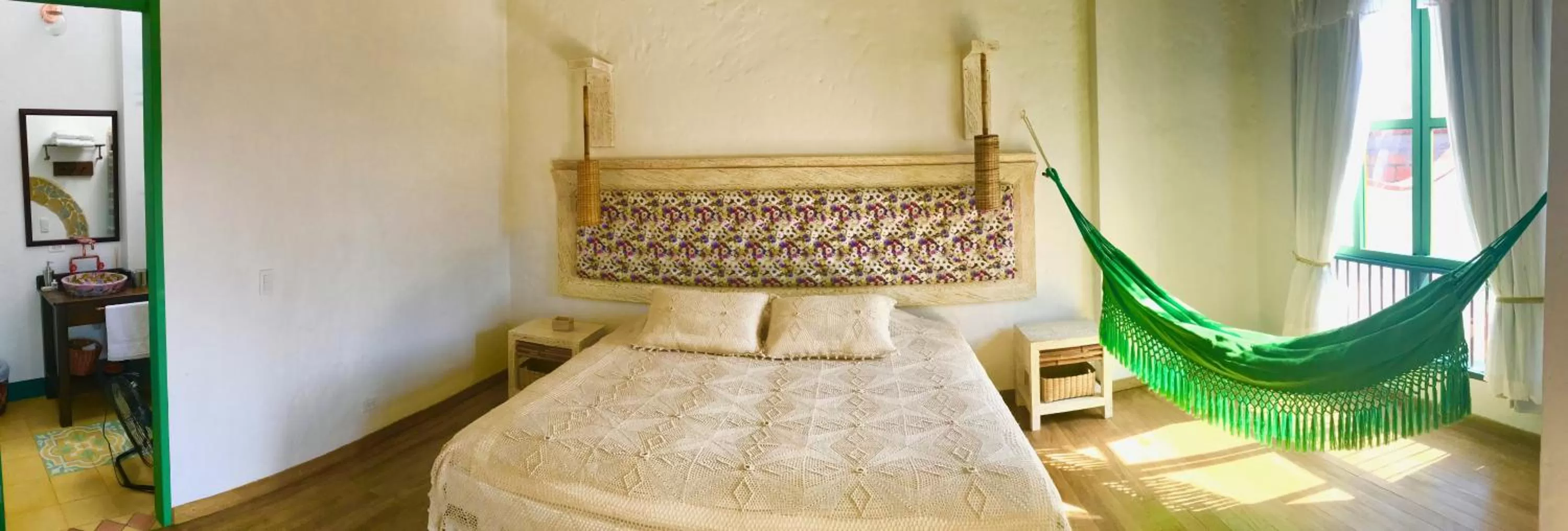 Bed in El Despertar Hotel