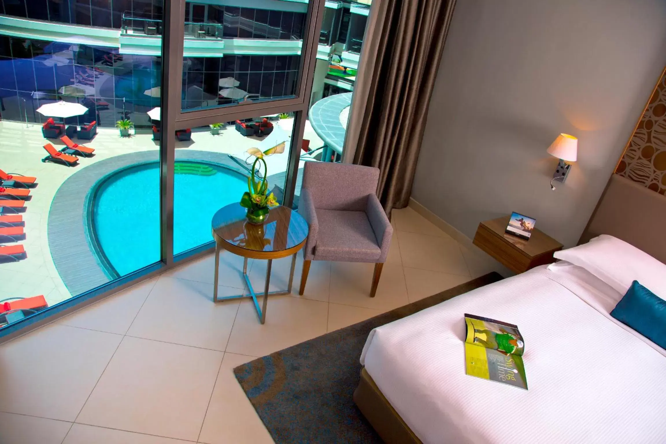 Pool View Duplex One Bedroom Apartment with Balcony in Majestic Arjaan by Rotana – Manama Pool View Duplex One Bedroom Apartment with Balcony in Majestic Arjaan by Rotana – Manama