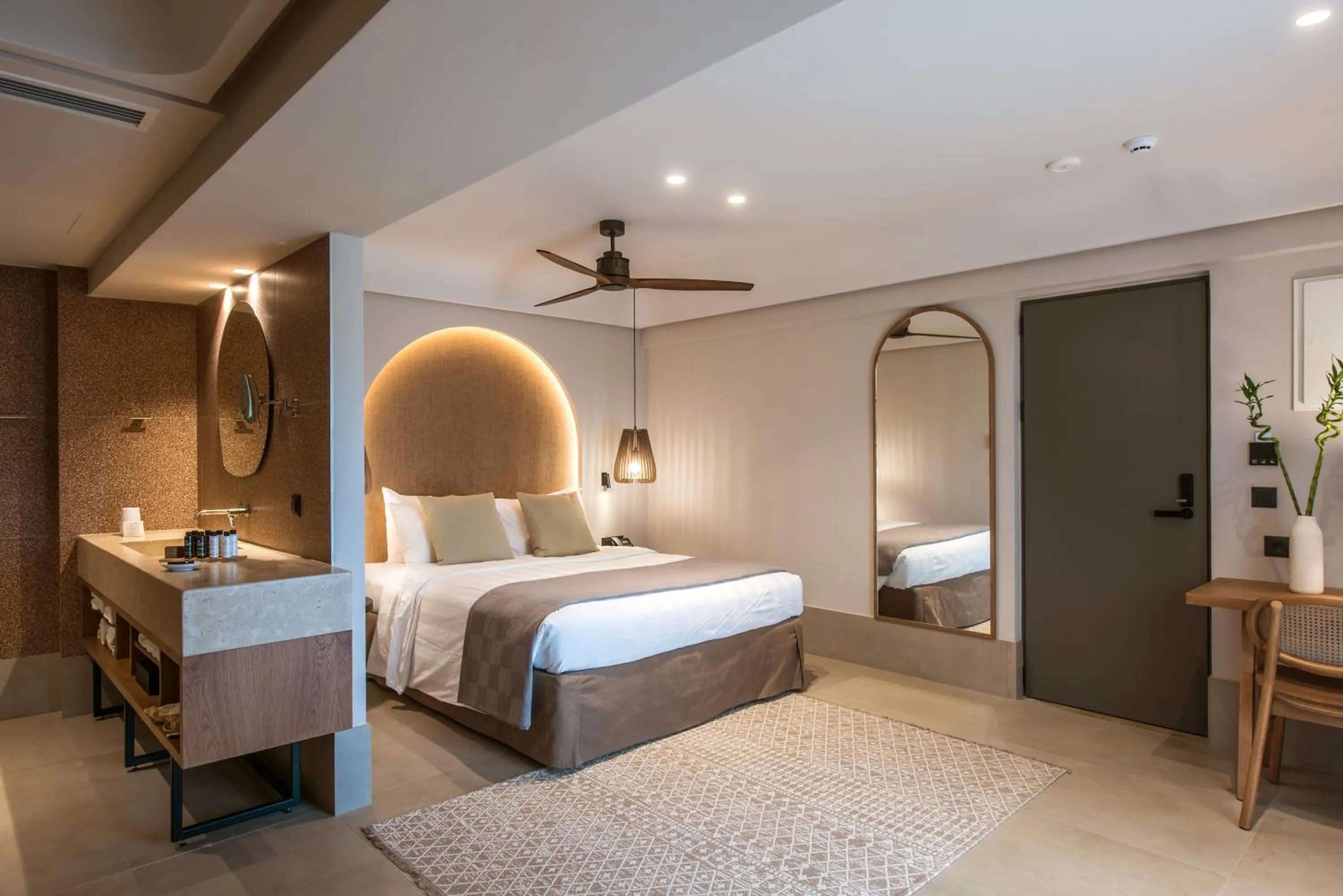 Bed in Paralos Venus Suites Adults Only