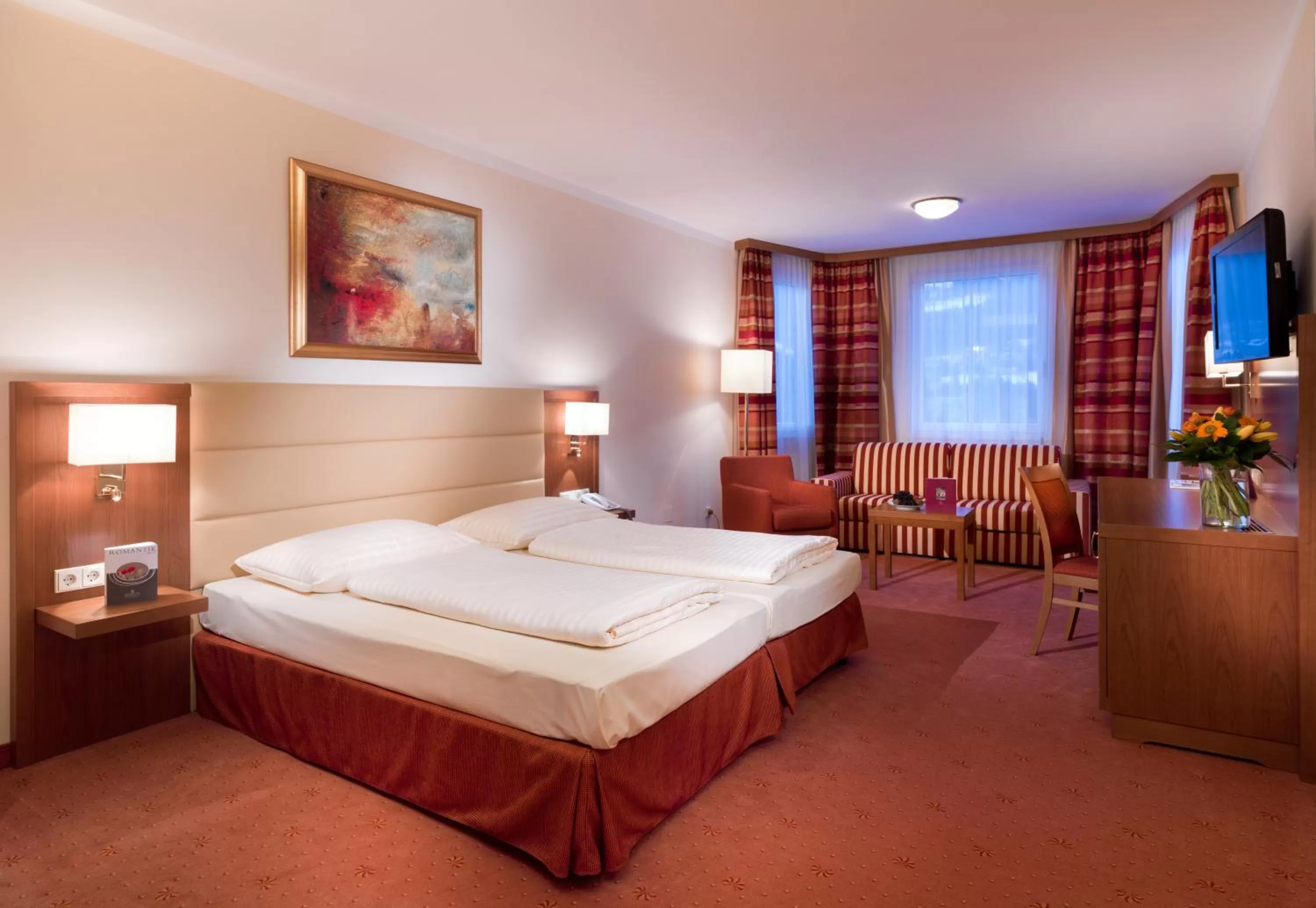 Bed in Vergeiner's Hotel Traube