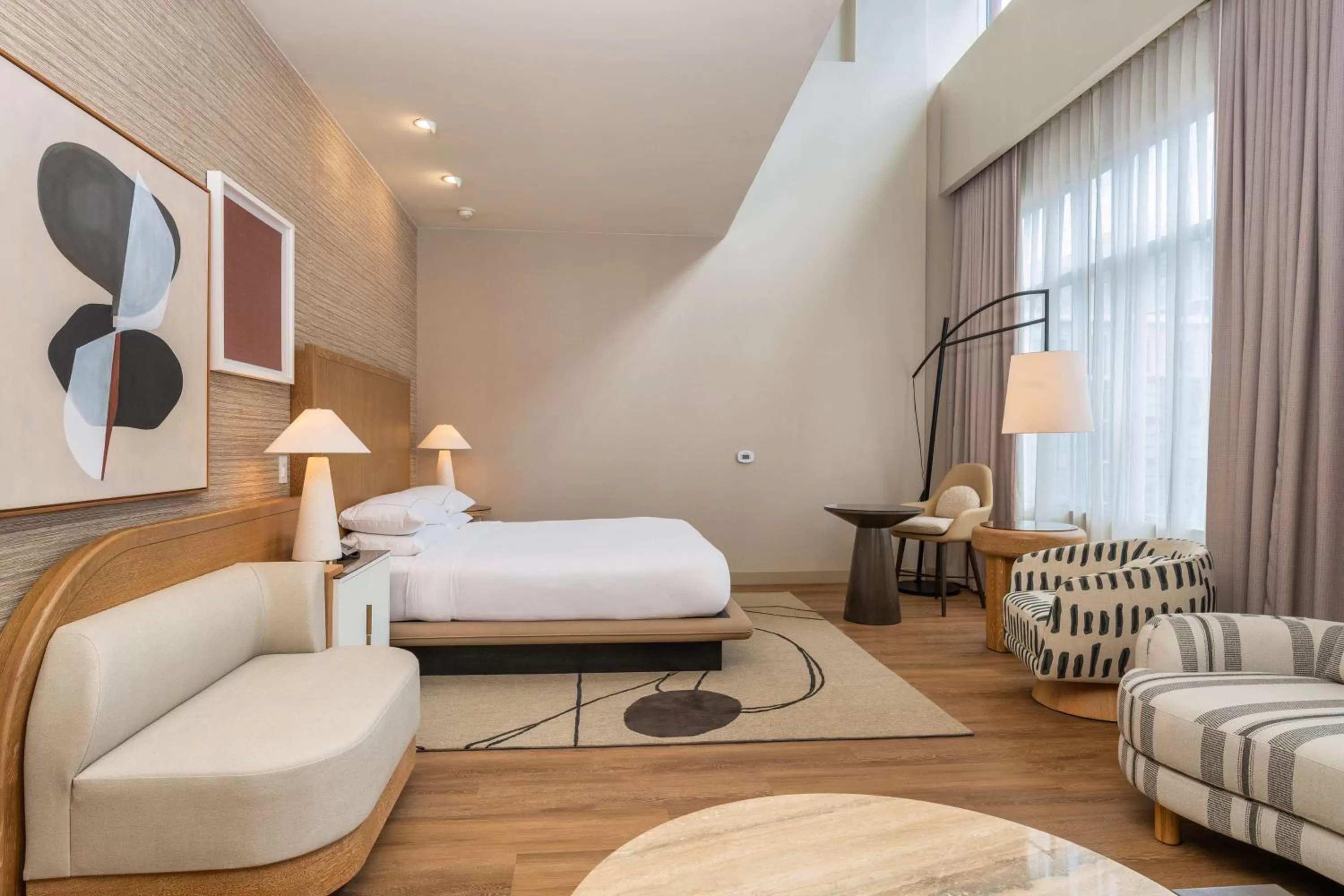 Bed in Hilton San Diego Gaslamp Quarter