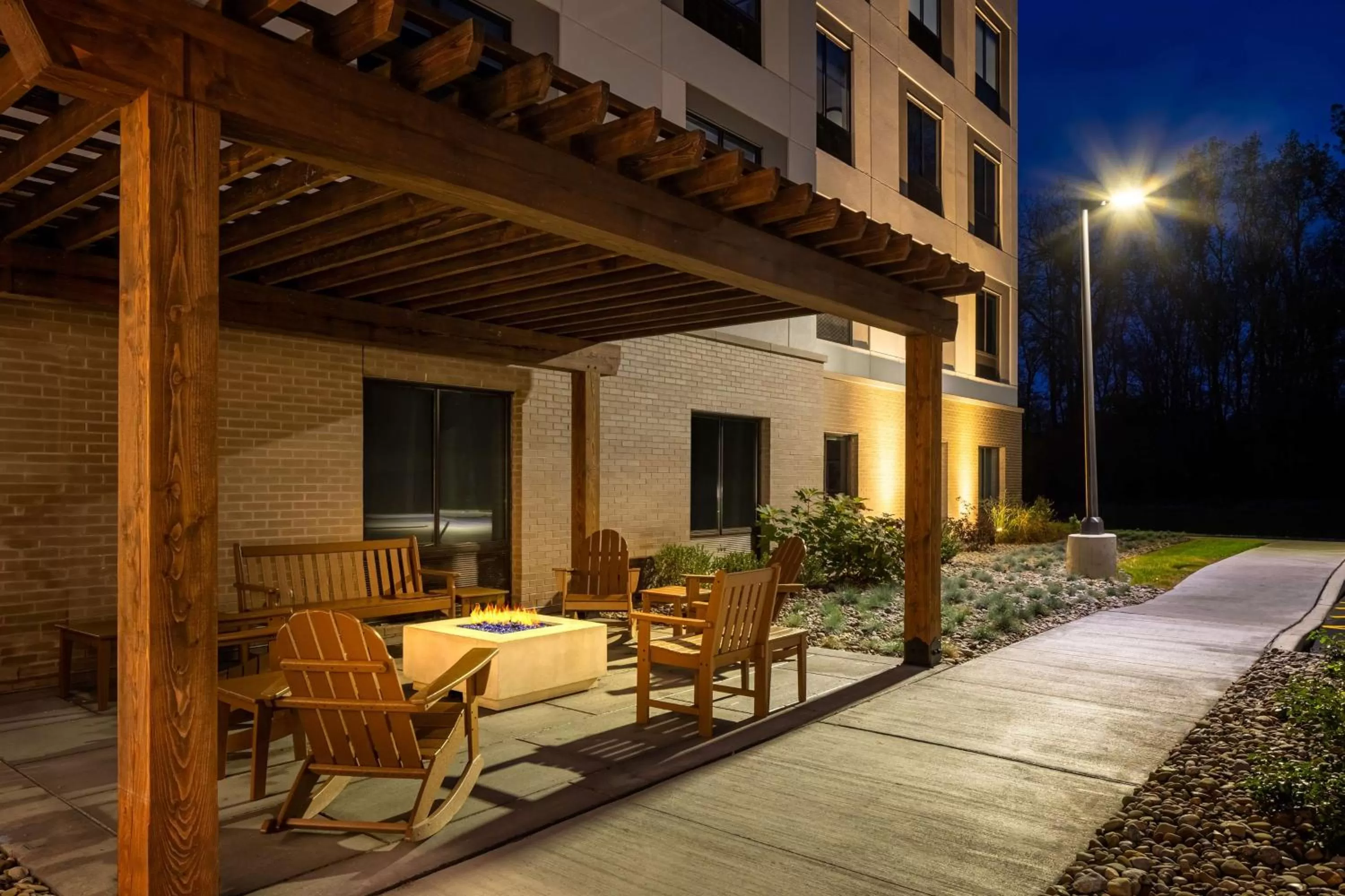 Patio in Hampton Inn Hornell