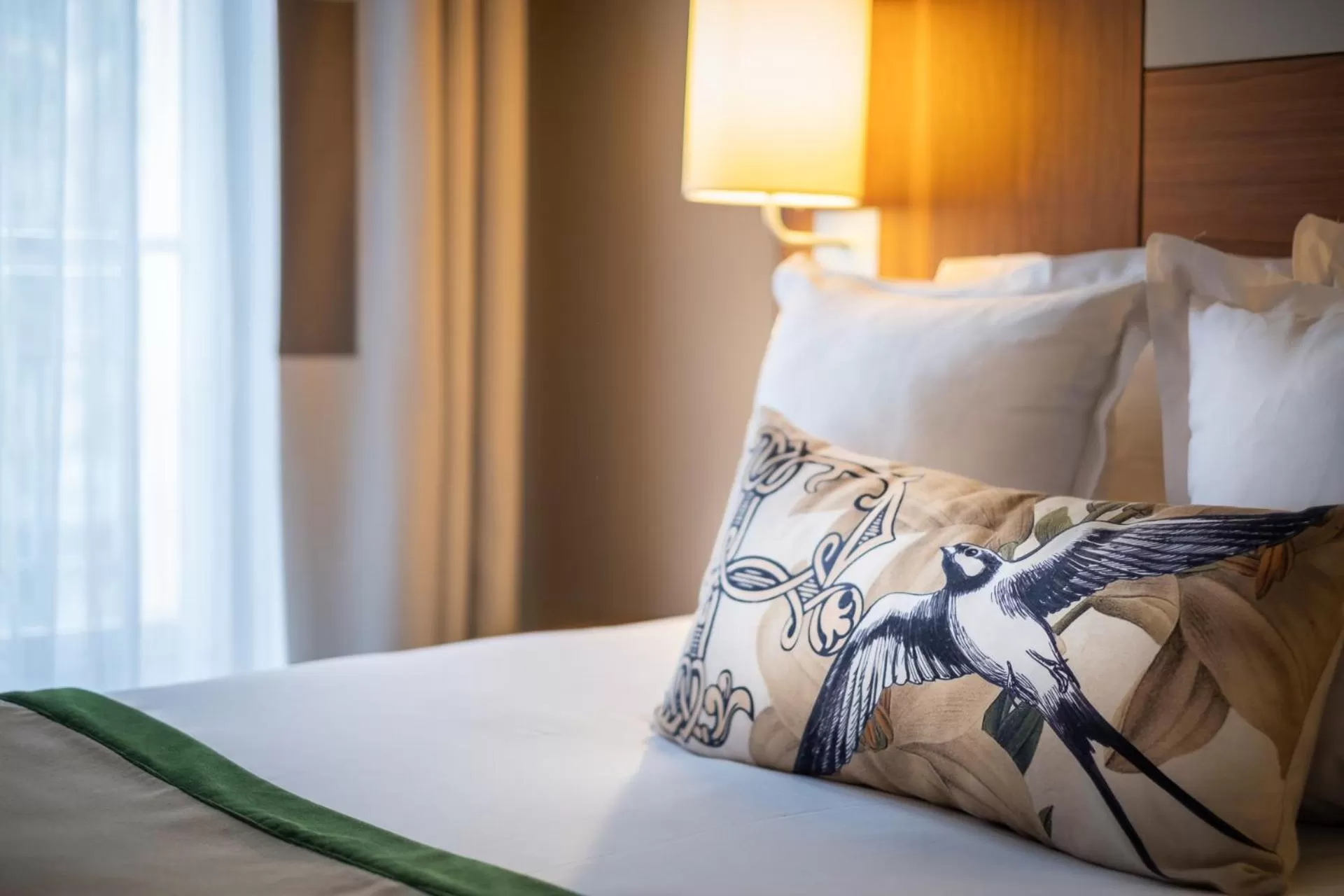 Decorative detail, Bed in Hôtel Le Tourville by Inwood Hotels