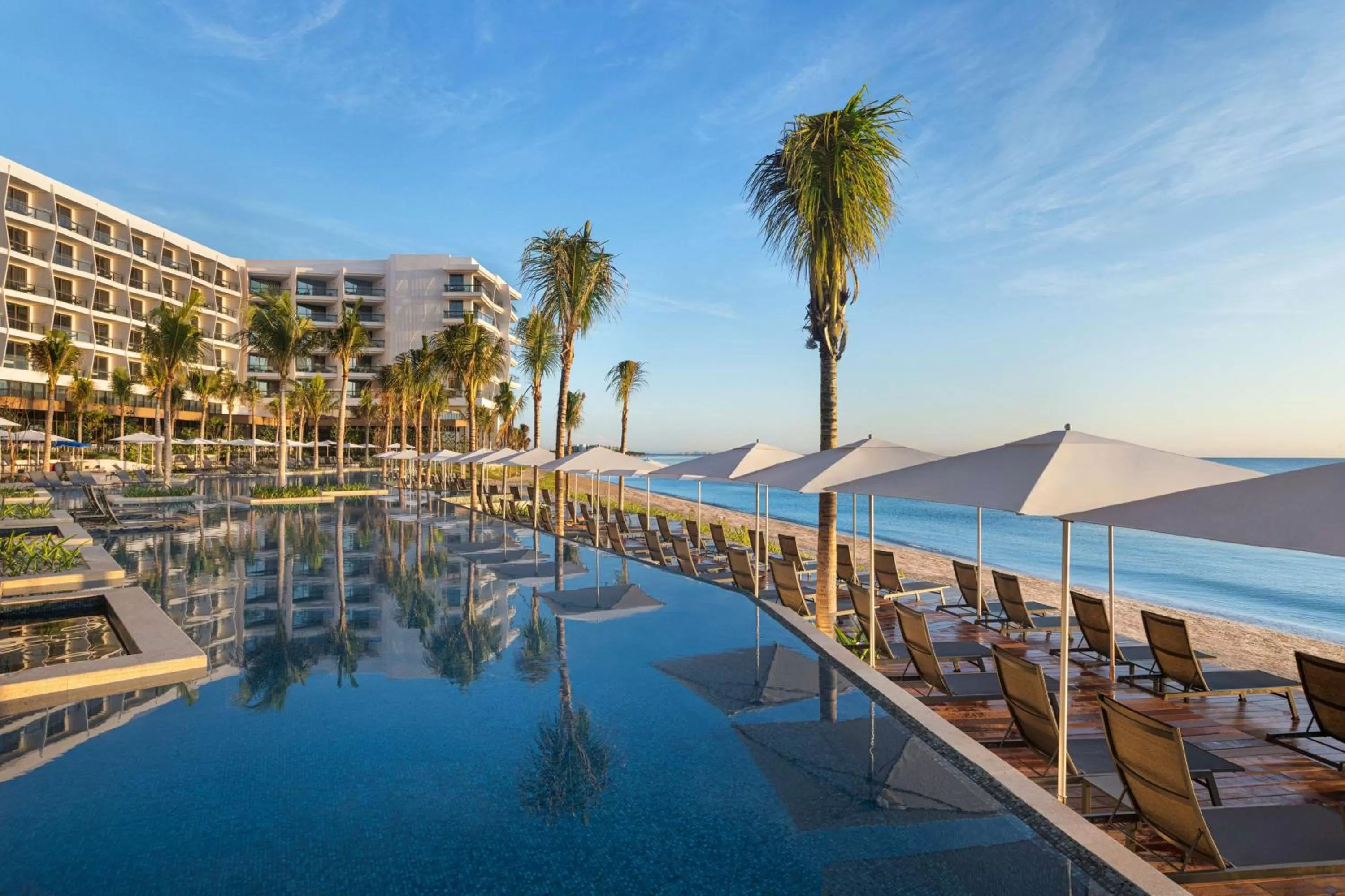 Pool view in Hilton Cancun, an All-Inclusive Resort