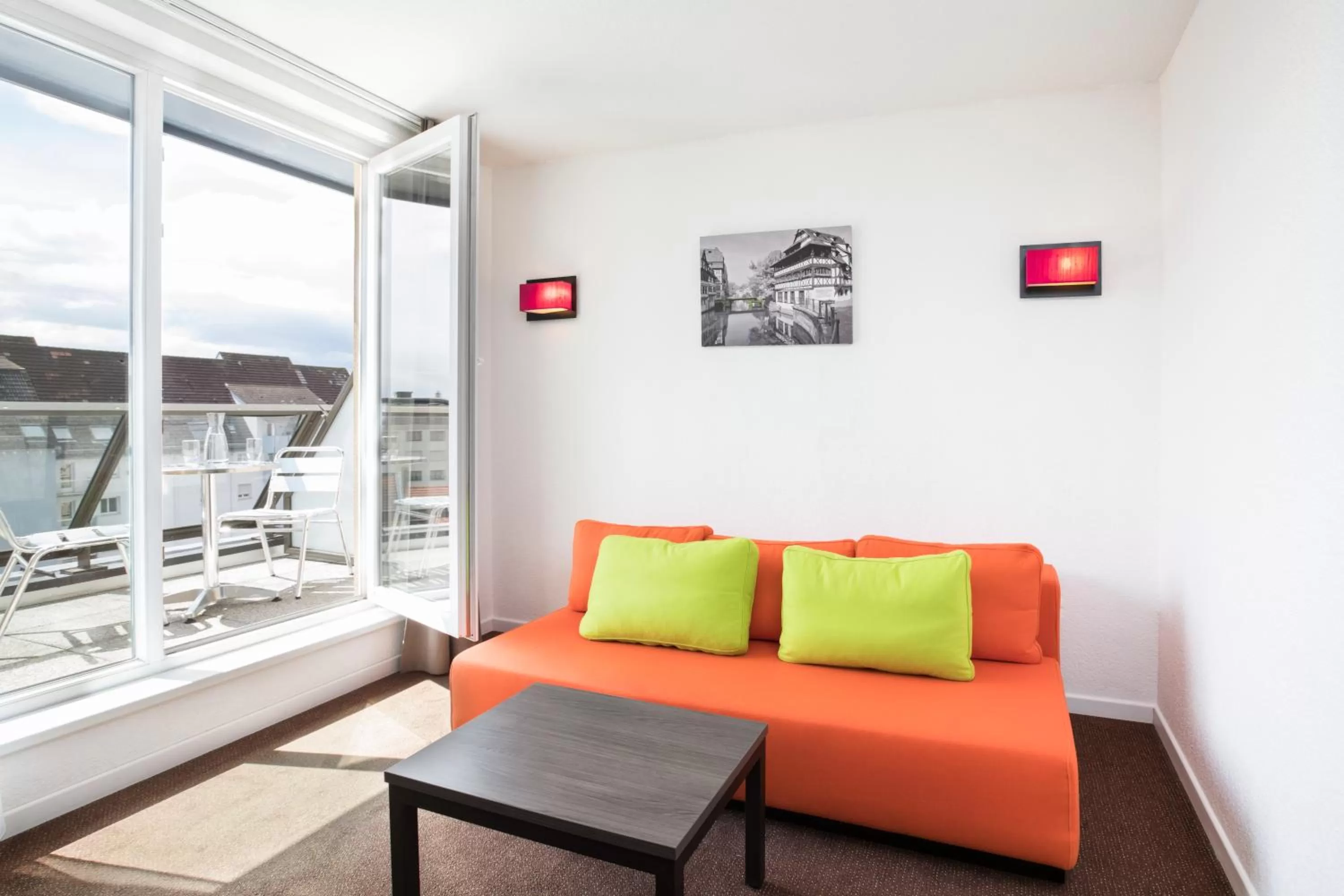 Seating area in Aparthotel Adagio Access Strasbourg Petite France