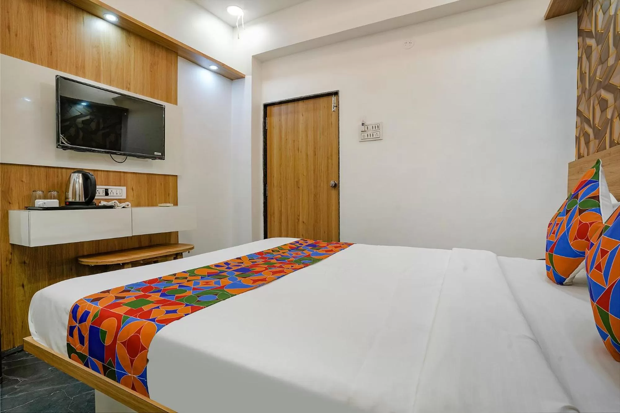 Bed in FabHotel Galaxy Stay - Nr Morya Hospital