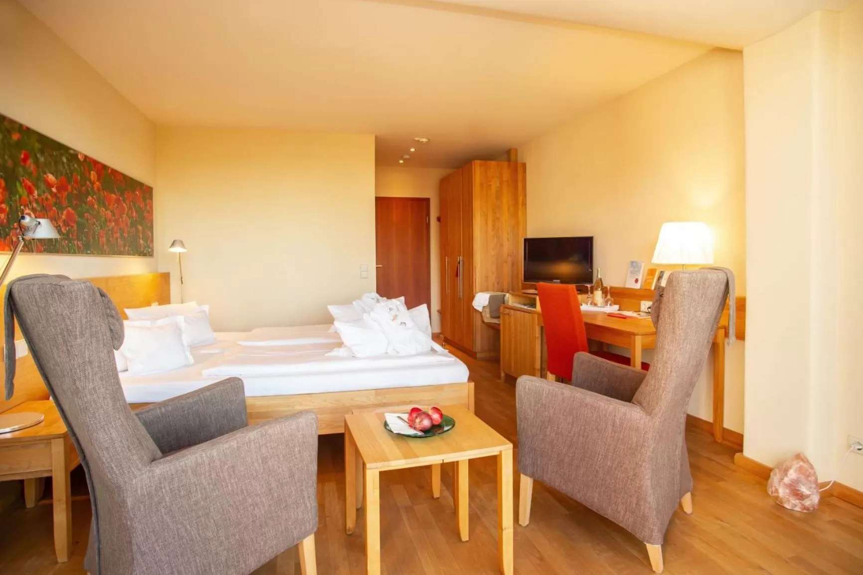 Bed in Bio Thermalhotel Falkenhof