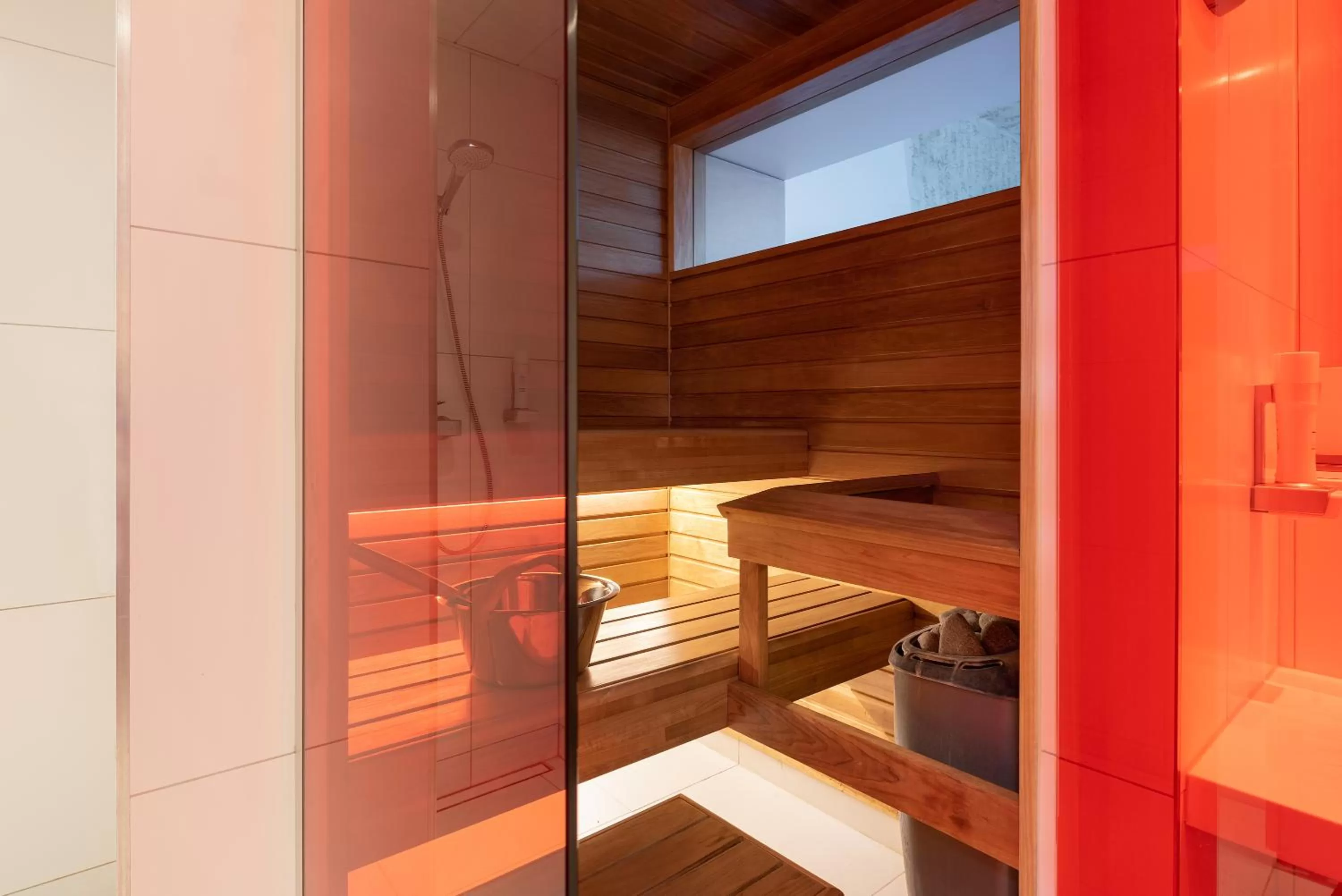 Sauna in Art Hotel Pallas by Tartuhotels